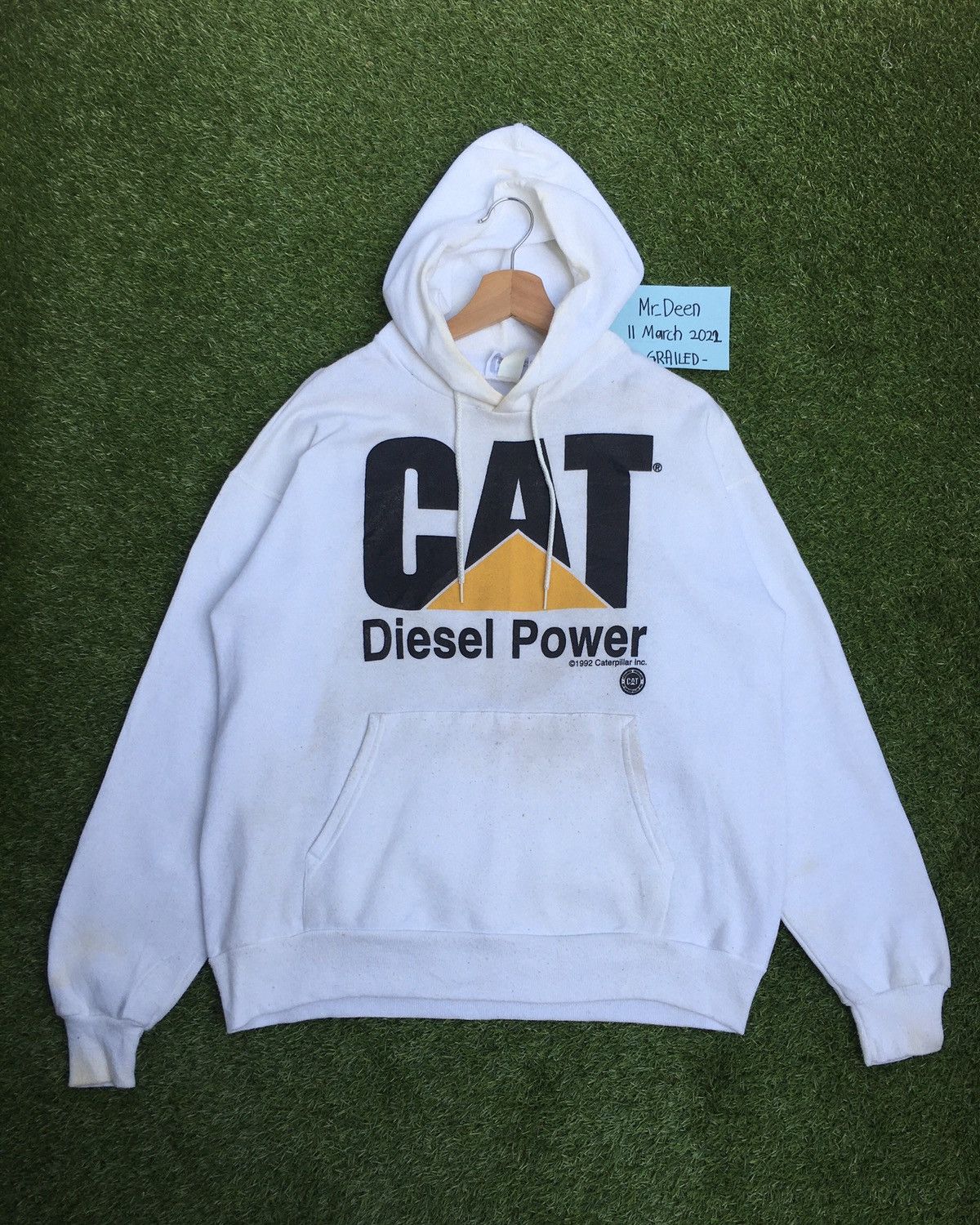 Caterpillar Rare Vintage 90s CAT Biglogo Spellout Hoodie/Sweater Size US L / EU 52-54 / 3 - 3 Thumbnail