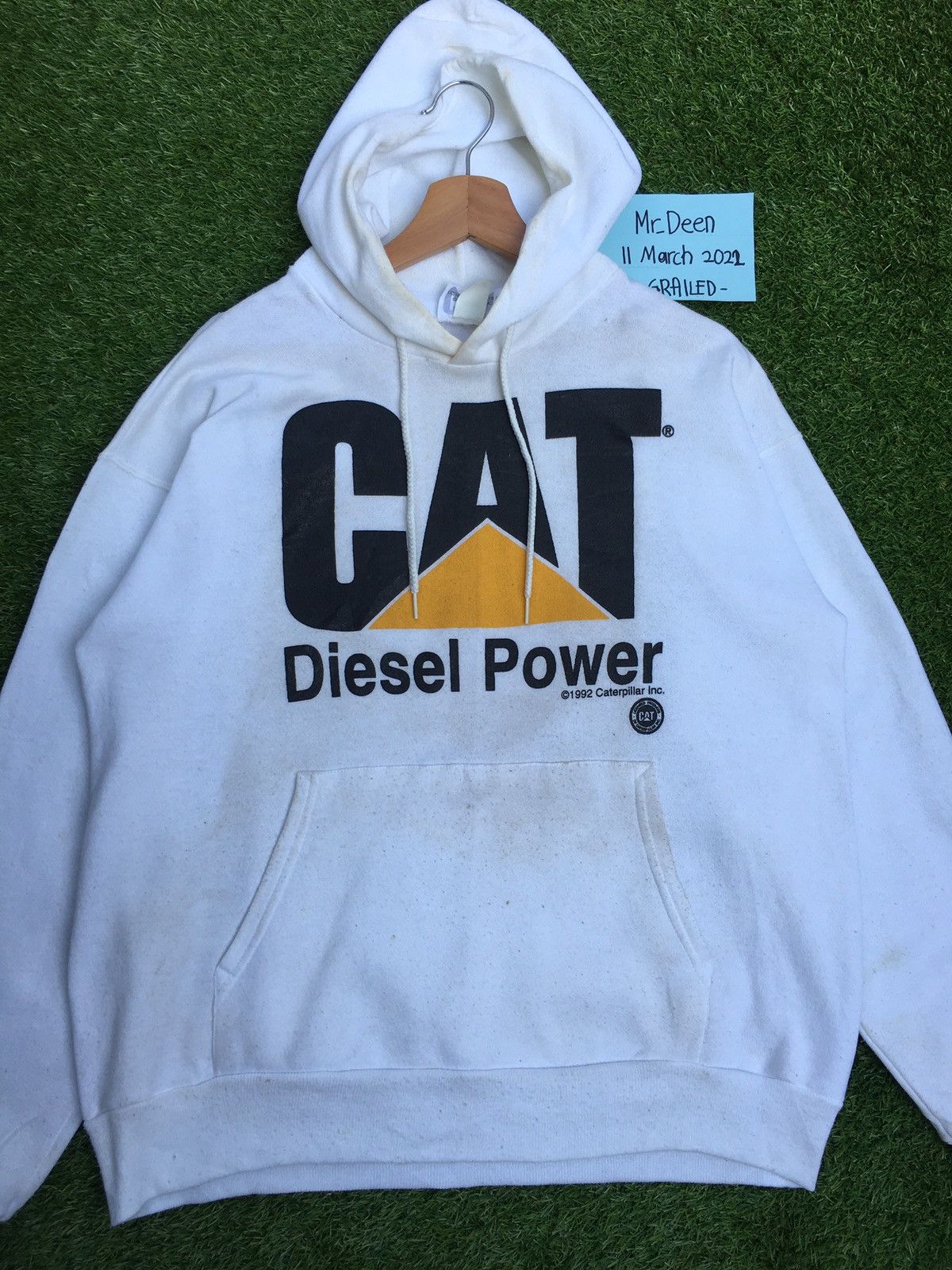 Caterpillar Rare Vintage 90s CAT Biglogo Spellout Hoodie/Sweater Size US L / EU 52-54 / 3 - 2 Thumbnail