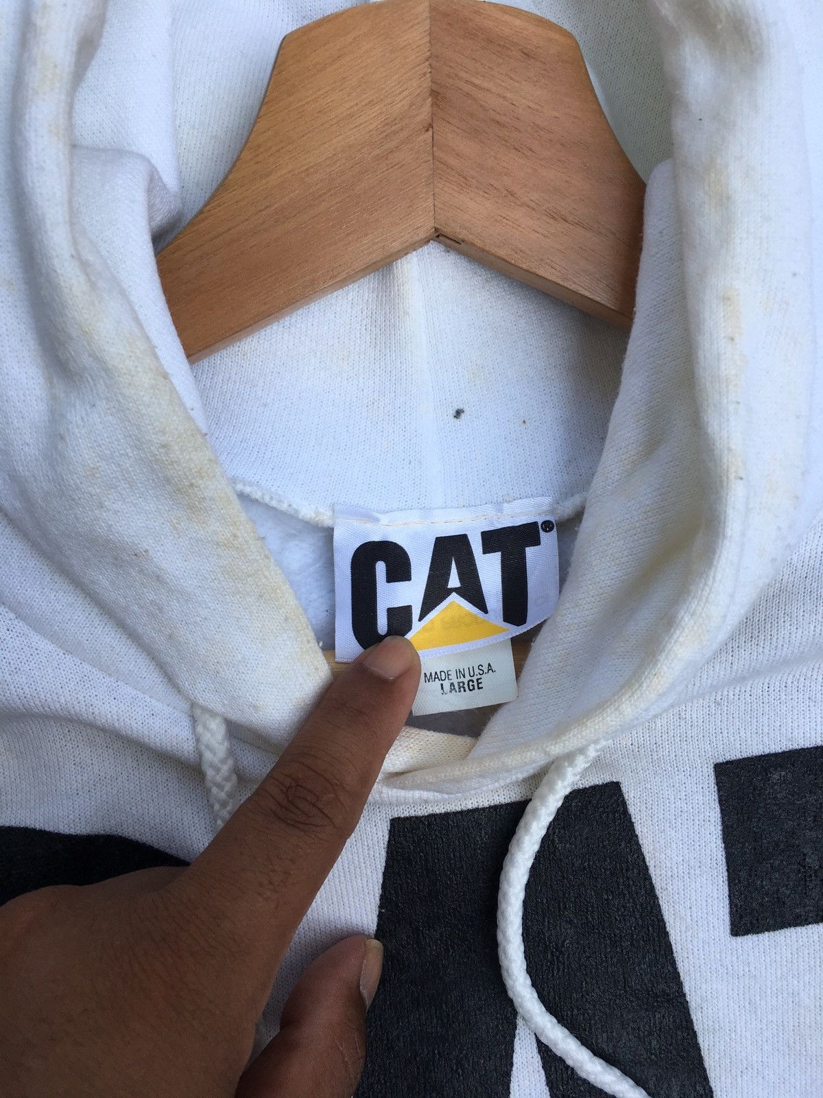 Caterpillar Rare Vintage 90s CAT Biglogo Spellout Hoodie/Sweater Size US L / EU 52-54 / 3 - 6 Thumbnail