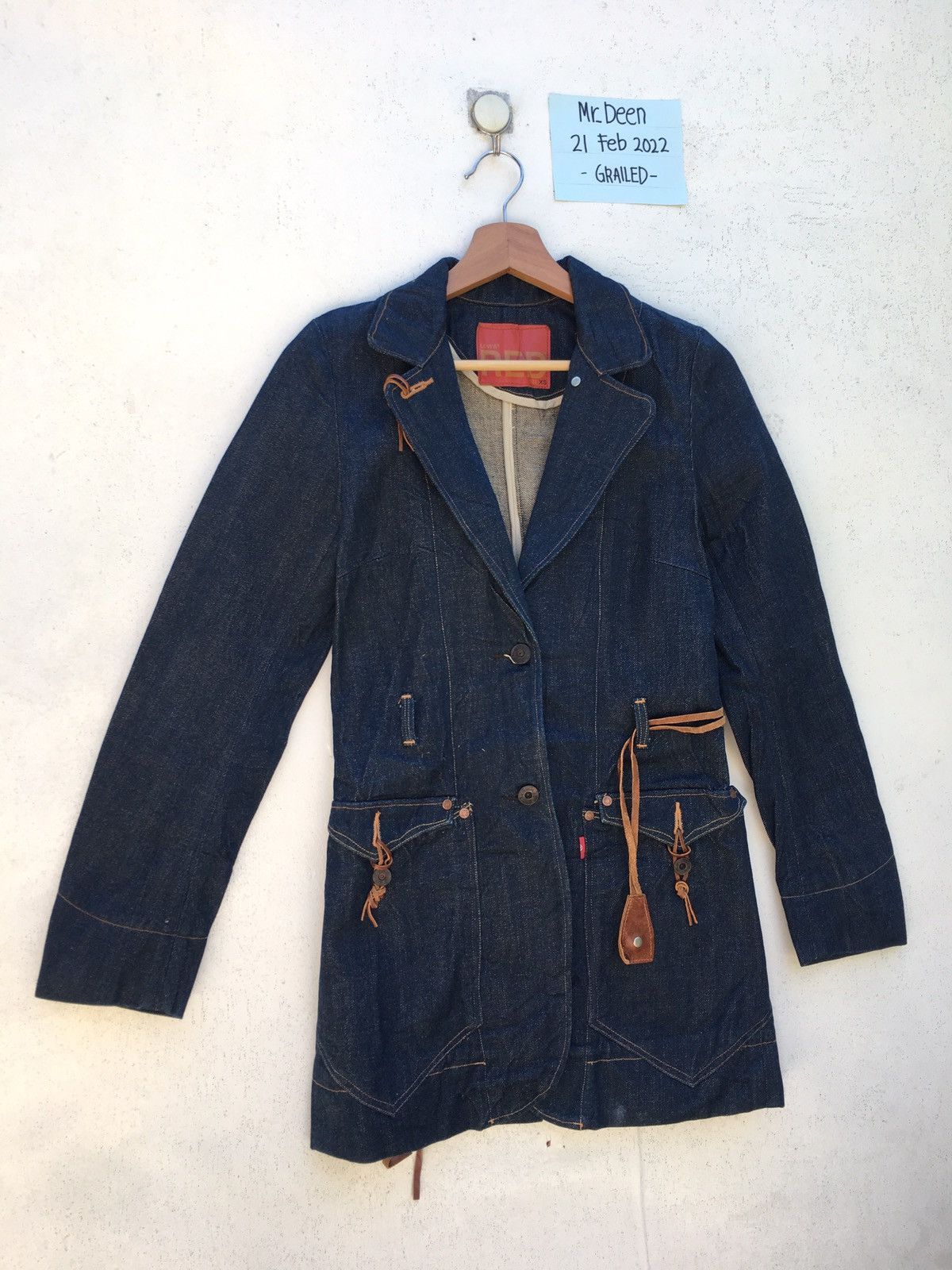 Levi's Rare Vintage Levi’s Long Denim Jacket Size US XS / EU 42 / 0 - 2 Thumbnail