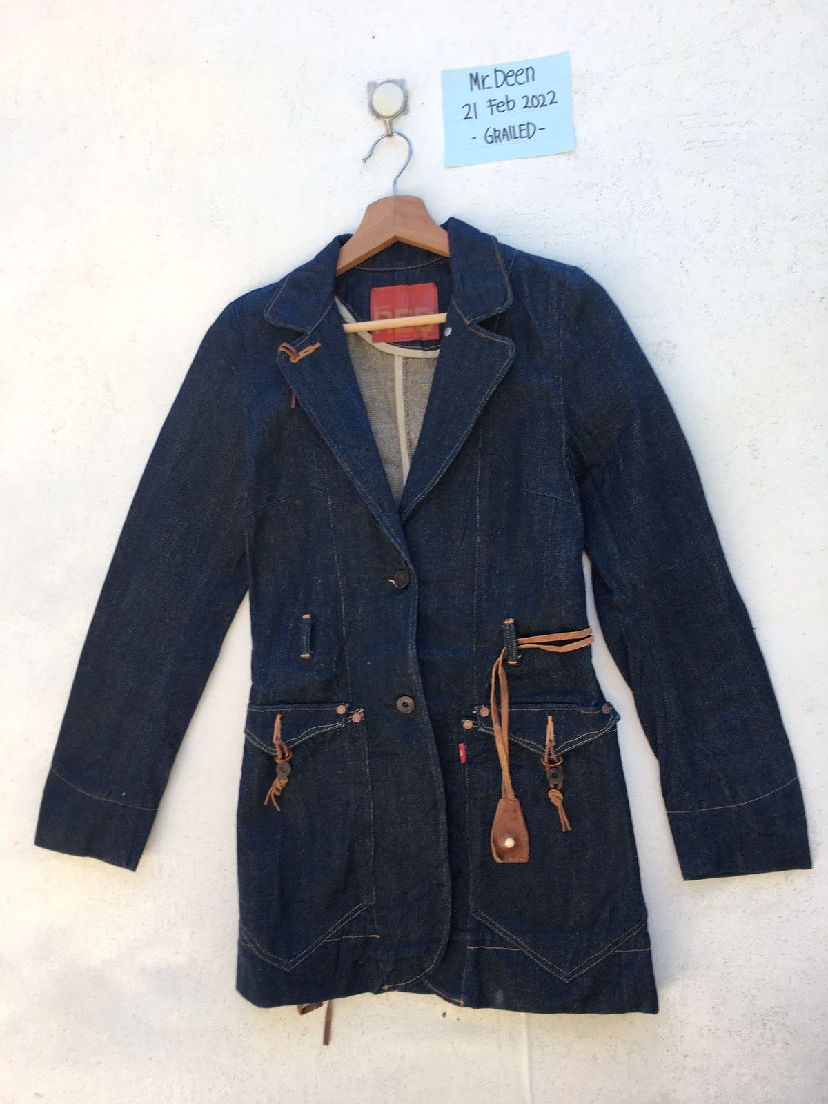 Levi's Rare Vintage Levi’s Long Denim Jacket Size US XS / EU 42 / 0 - 3 Thumbnail