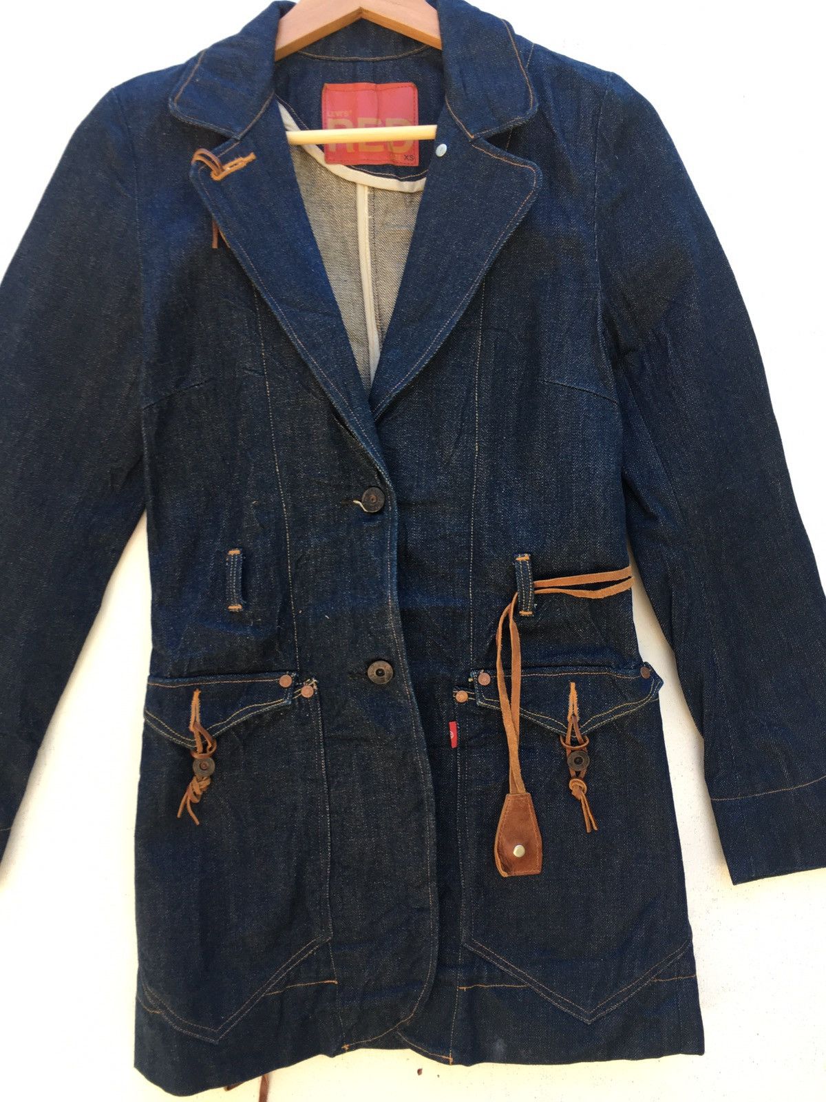 Levi's Rare Vintage Levi’s Long Denim Jacket Size US XS / EU 42 / 0 - 5 Thumbnail