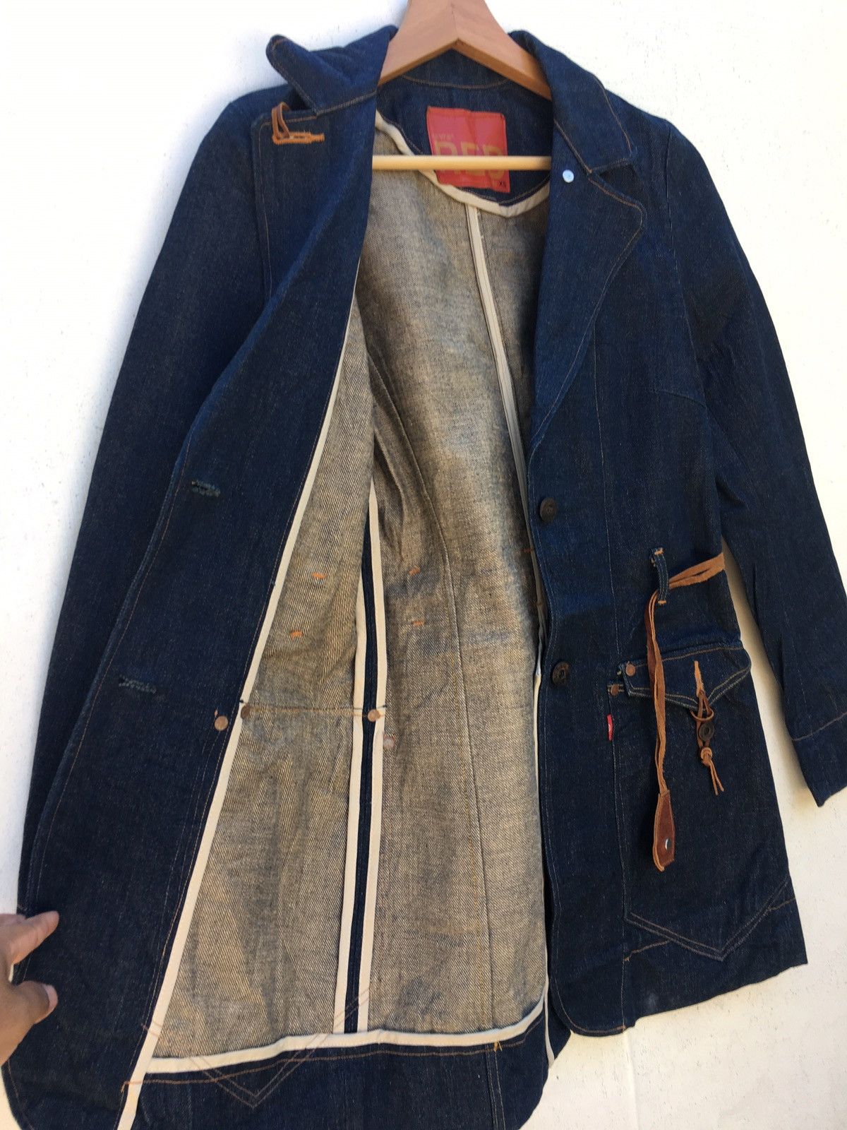Levi's Rare Vintage Levi’s Long Denim Jacket Size US XS / EU 42 / 0 - 8 Thumbnail
