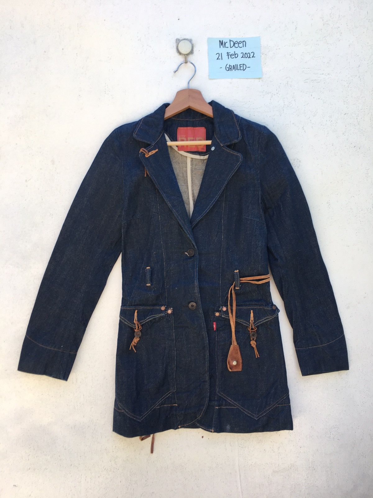 Levi's Rare Vintage Levi’s Long Denim Jacket Size US XS / EU 42 / 0 - 1 Thumbnail