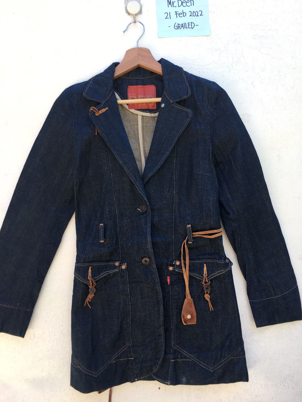 Levi's Rare Vintage Levi’s Long Denim Jacket Size US XS / EU 42 / 0 - 4 Thumbnail