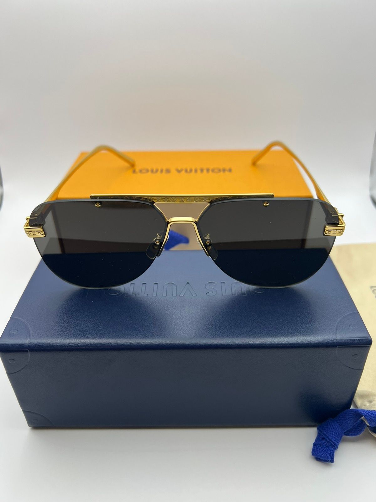 LOUIS VUITTON SUNGLASSES LV ASH BLACK/GOLD accessories mens glasses goggles  12