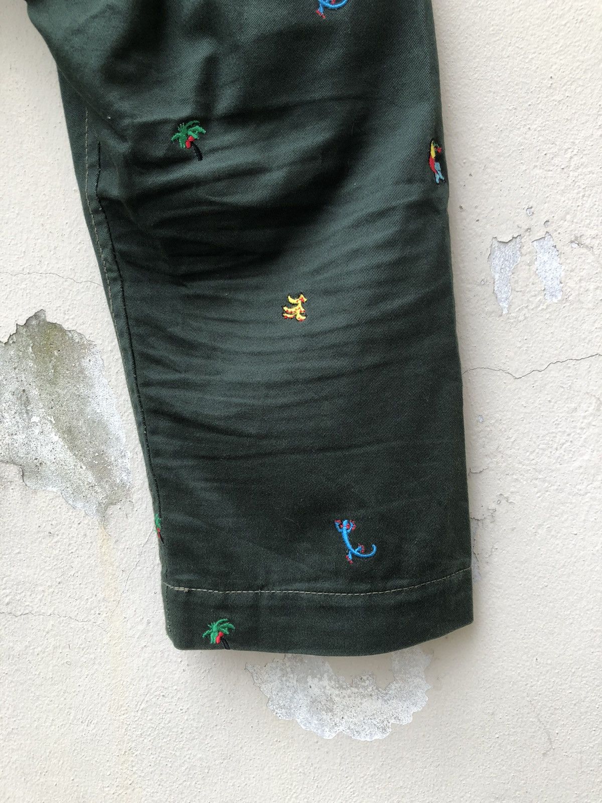 Issey Miyake Tsumori Chisato Atomic Floral Fauna Drop Crotch Cropped Pant Size US 31 - 17 Thumbnail