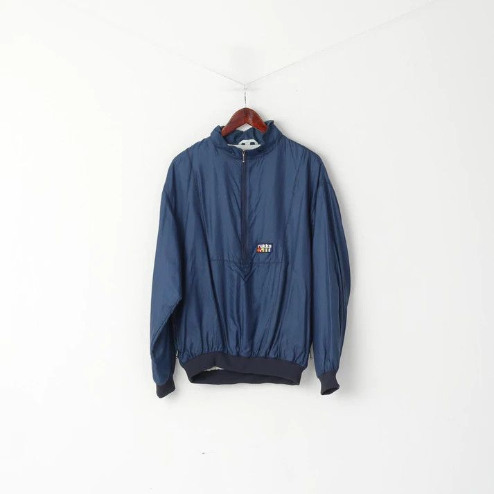 Vintage Rukka Men M Jacket Navy Bomber Finland Top 6442 Size US M / EU 48-50 / 2 - 2 Thumbnail