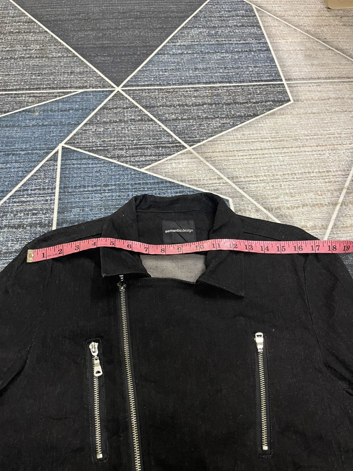 Japanese Brand VINTAGE SEMANTIC DESIGN BIKER JACKET Size US L / EU 52-54 / 3 - 15 Thumbnail