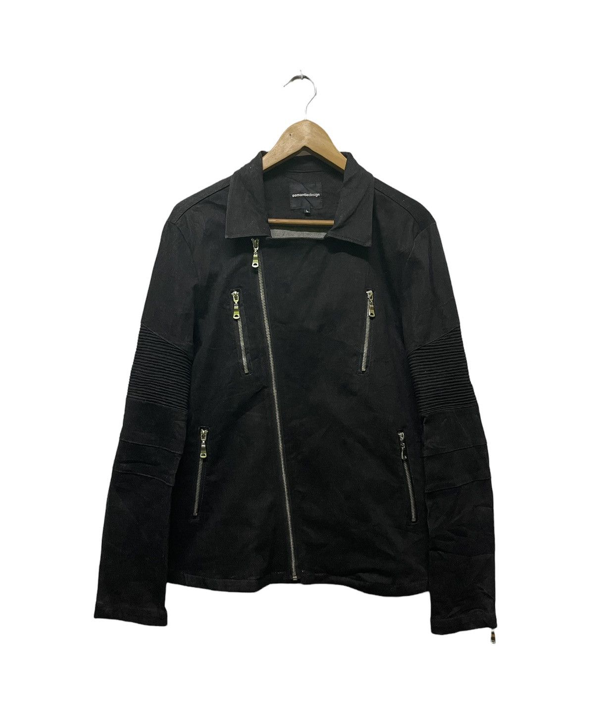 Japanese Brand VINTAGE SEMANTIC DESIGN BIKER JACKET Size US L / EU 52-54 / 3 - 1 Thumbnail