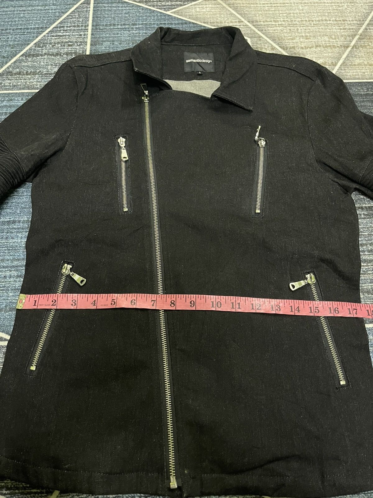 Japanese Brand VINTAGE SEMANTIC DESIGN BIKER JACKET Size US L / EU 52-54 / 3 - 13 Thumbnail