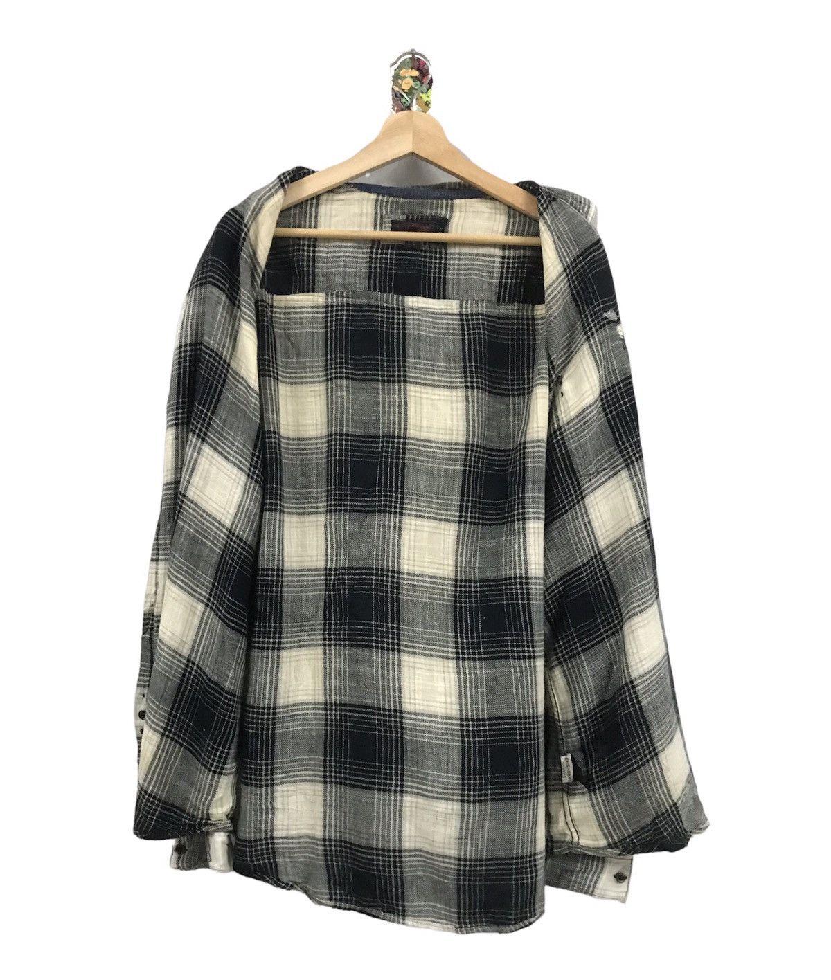 Designer × Ed Hardy × Japanese Brand Ed Hardy Three Pocket Style Flannel Shirt Button Up Size US XL / EU 56 / 4 - 3 Thumbnail