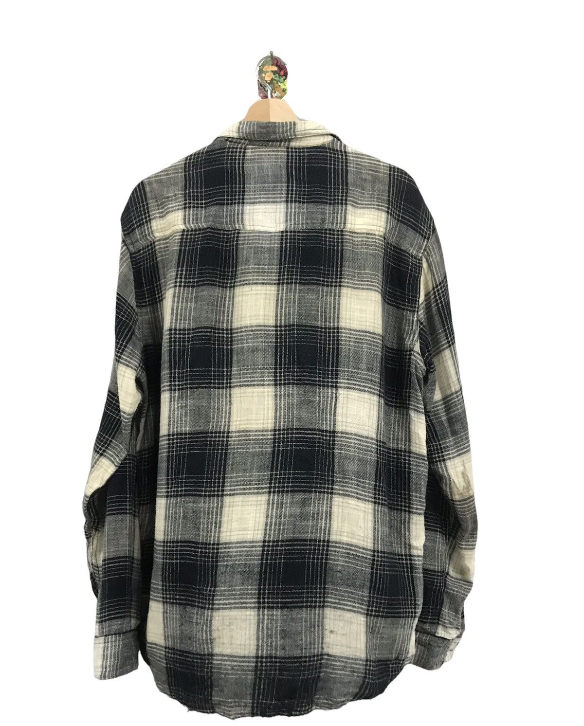 Designer × Ed Hardy × Japanese Brand Ed Hardy Three Pocket Style Flannel Shirt Button Up Size US XL / EU 56 / 4 - 2 Thumbnail