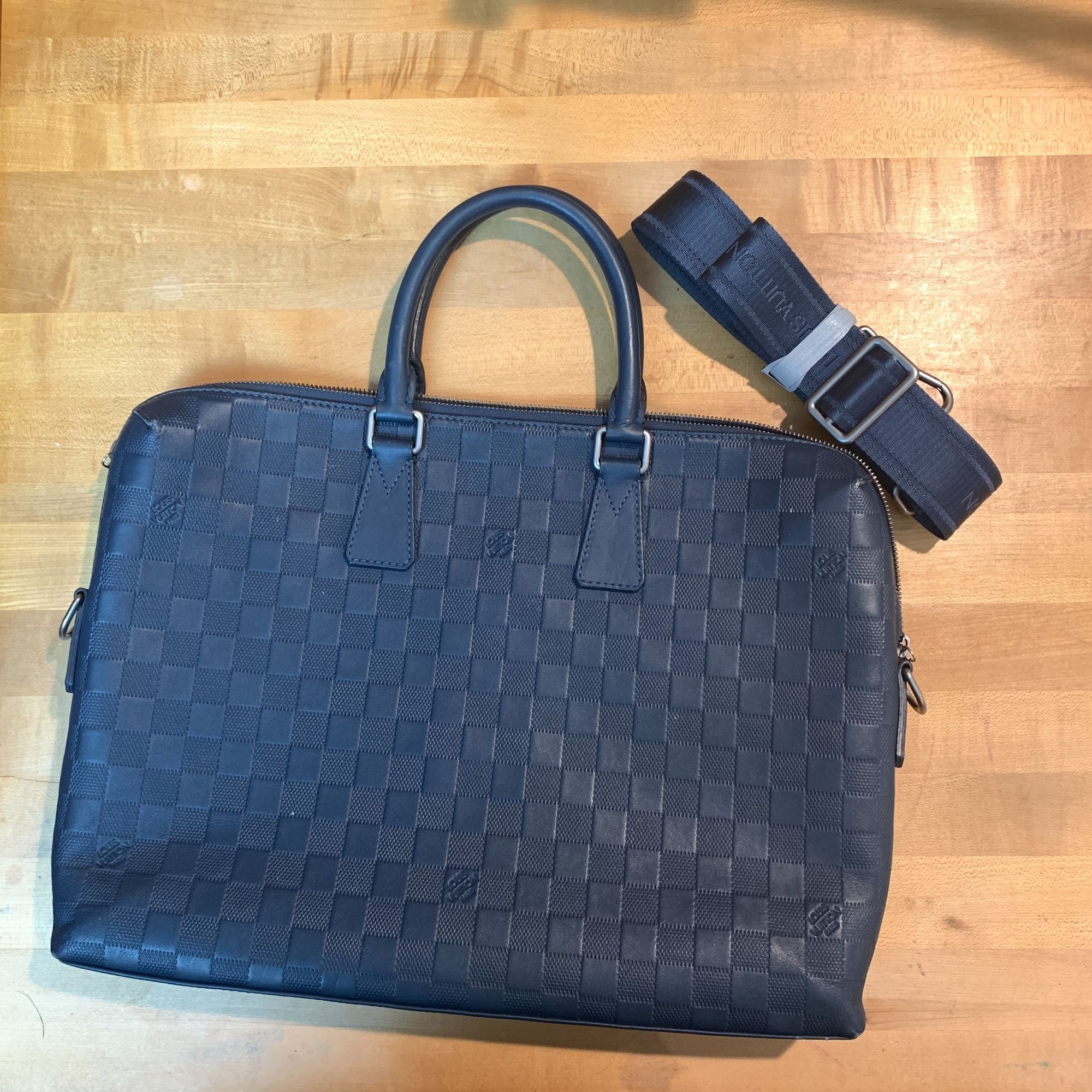 Louis Vuitton Louis Vuitton Navy Blue Laptop Bag Made in Spain Grailed