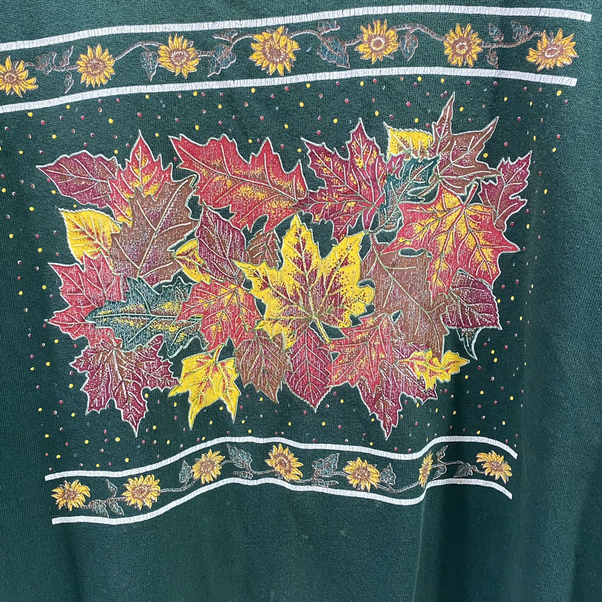 Vintage Vintage green sweatshirt leaf canada Size US L / EU 52-54 / 3 - 3 Thumbnail