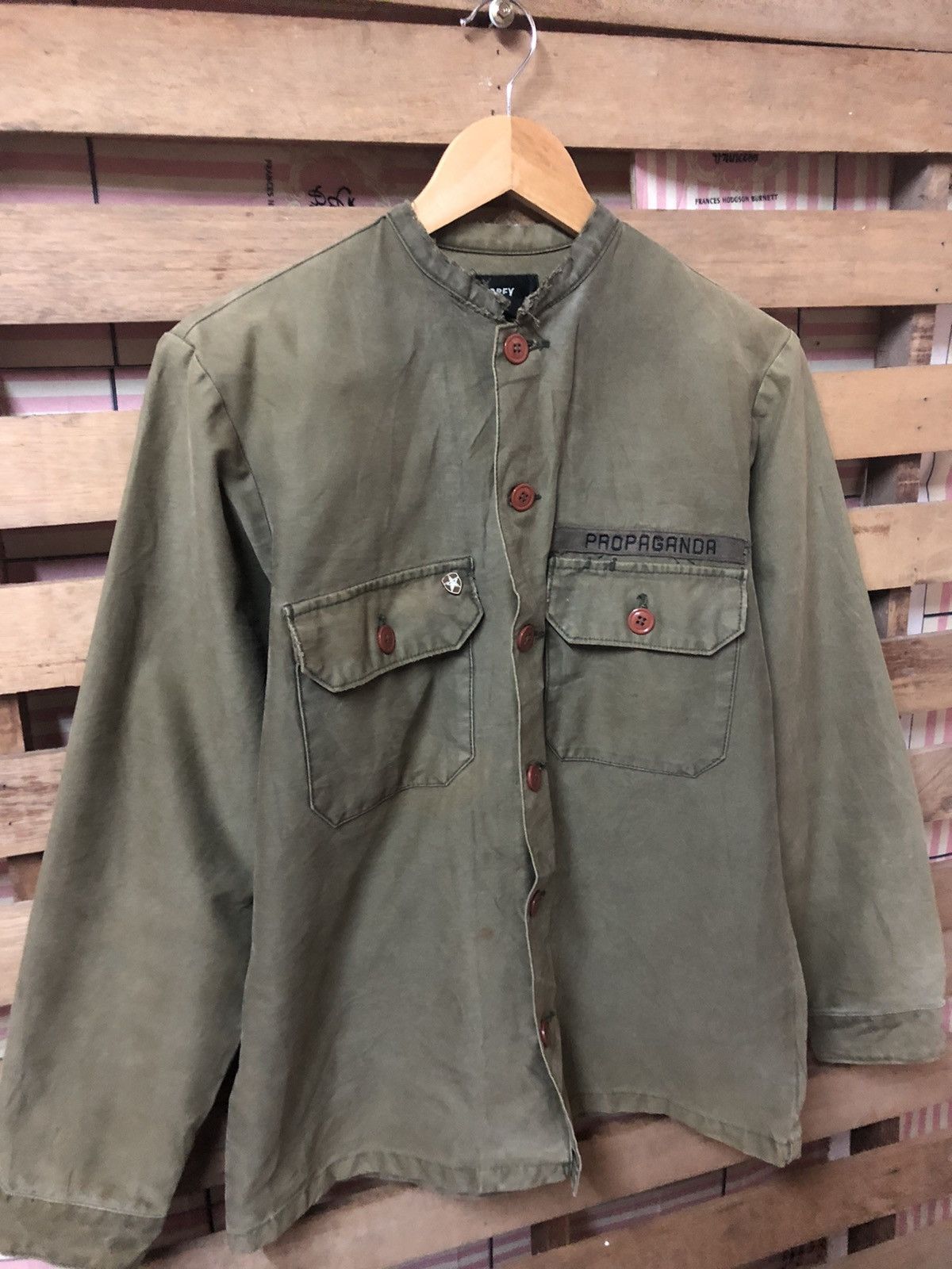 Obey Obey Propaganda Button Up Jacket Nice Design Distressed Size US S / EU 44-46 / 1 - 3 Thumbnail
