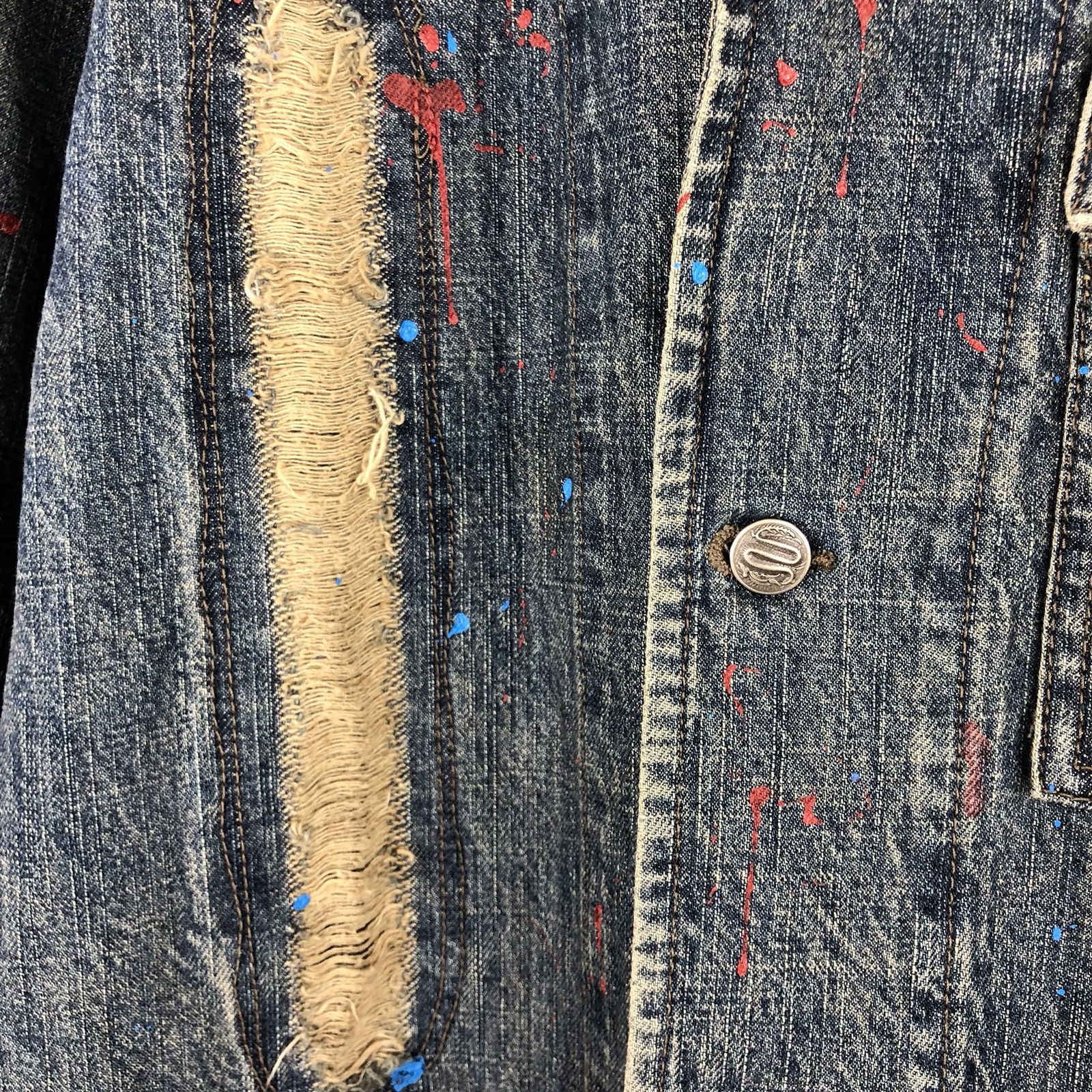 Japanese Brand × PPFM Handmade Distressed Painter Denim Jacket Ppfm Jeans Staple Size US M / EU 48-50 / 2 - 5 Thumbnail