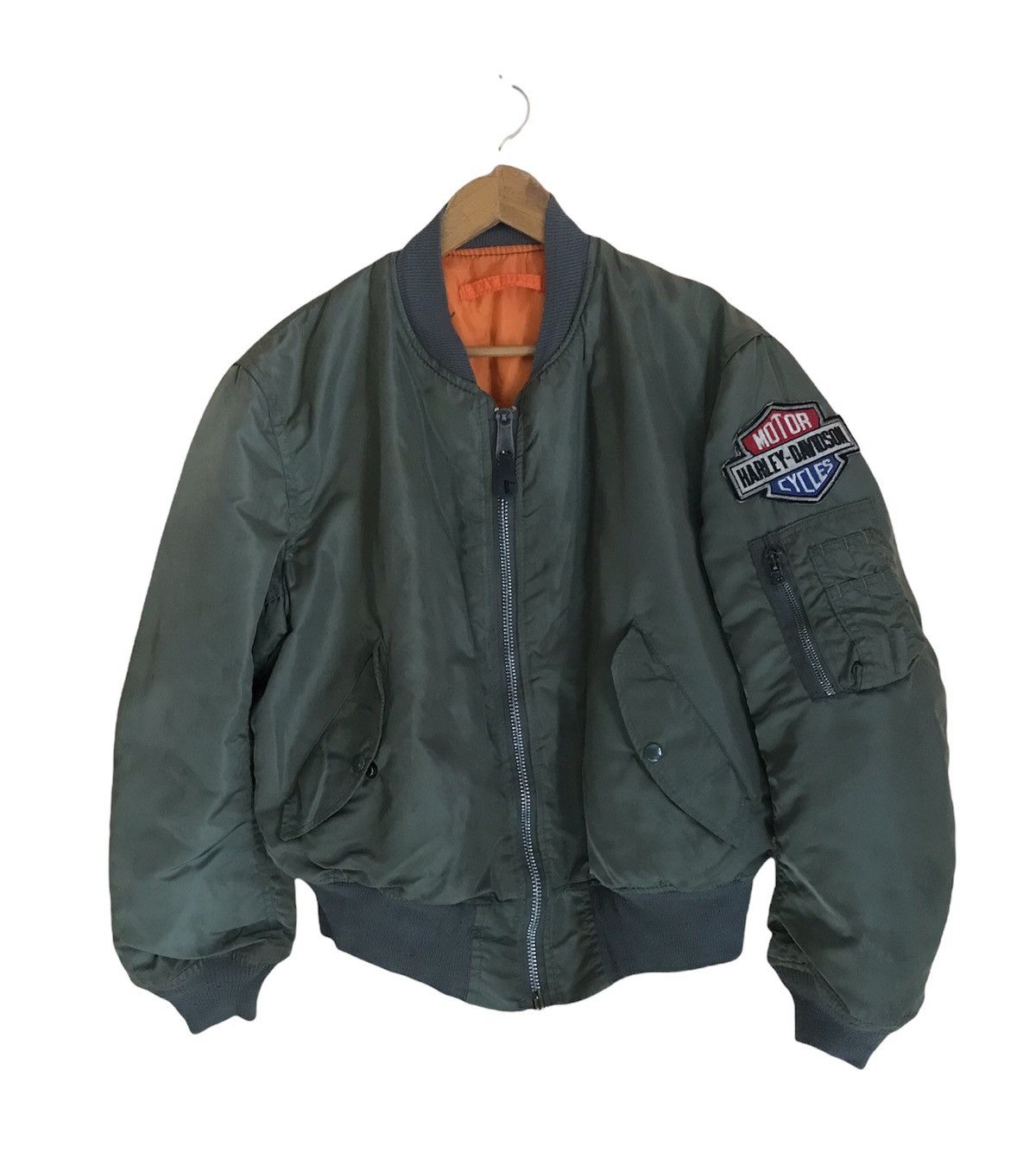 VINTAGE ALPHA INDUSTRIES MA1 HARLEY DAVIDSON CUSTOM