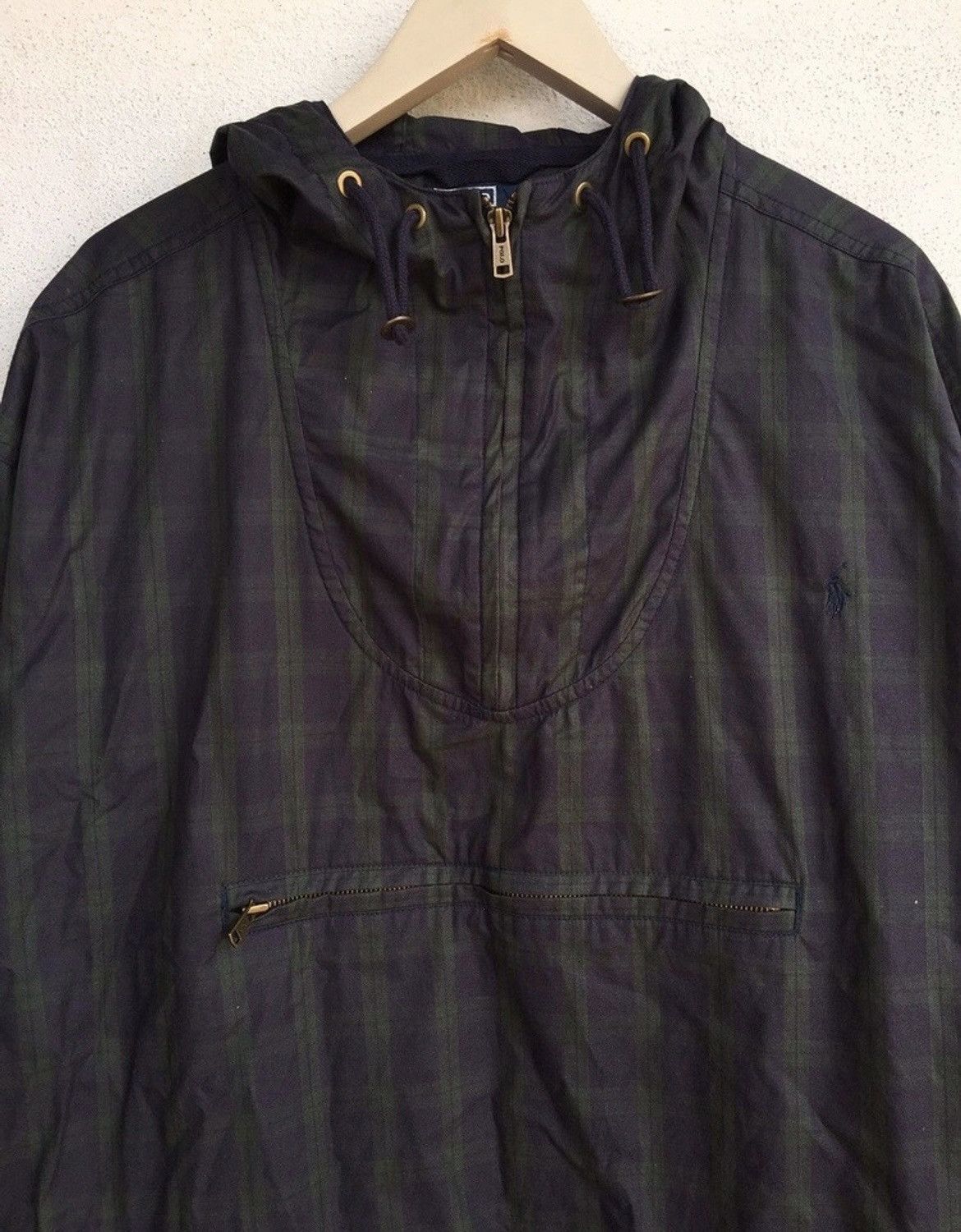 Polo Ralph Lauren Vtg Polo Ralph Lauren half zip checker design windbreaker Size US L / EU 52-54 / 3 - 3 Thumbnail