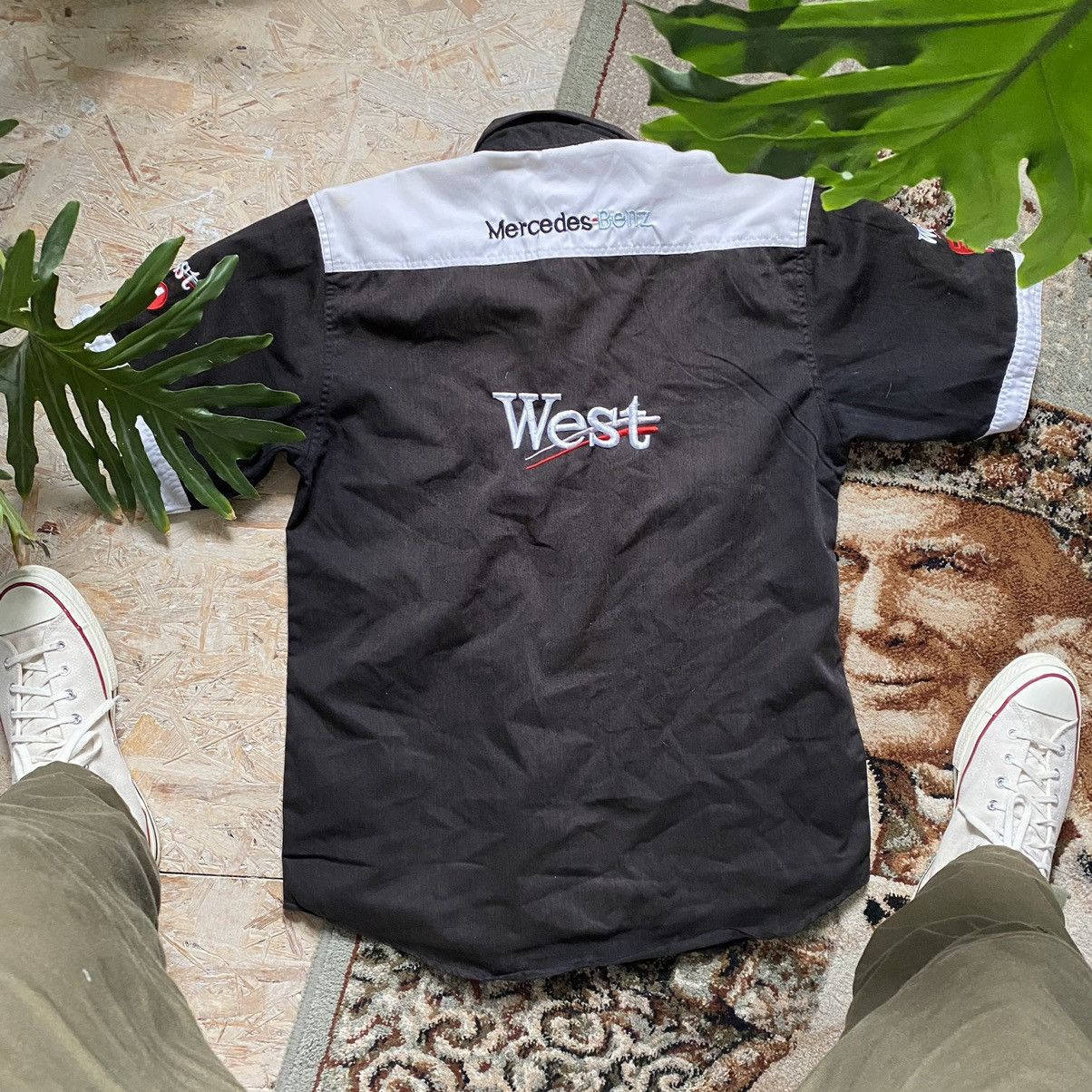 Mercedes-Benz VINTAGE RARE MERCEDES BENZ WEST RACING F1 SHIRT SUN FADE Size US L / EU 52-54 / 3 - 2 Thumbnail