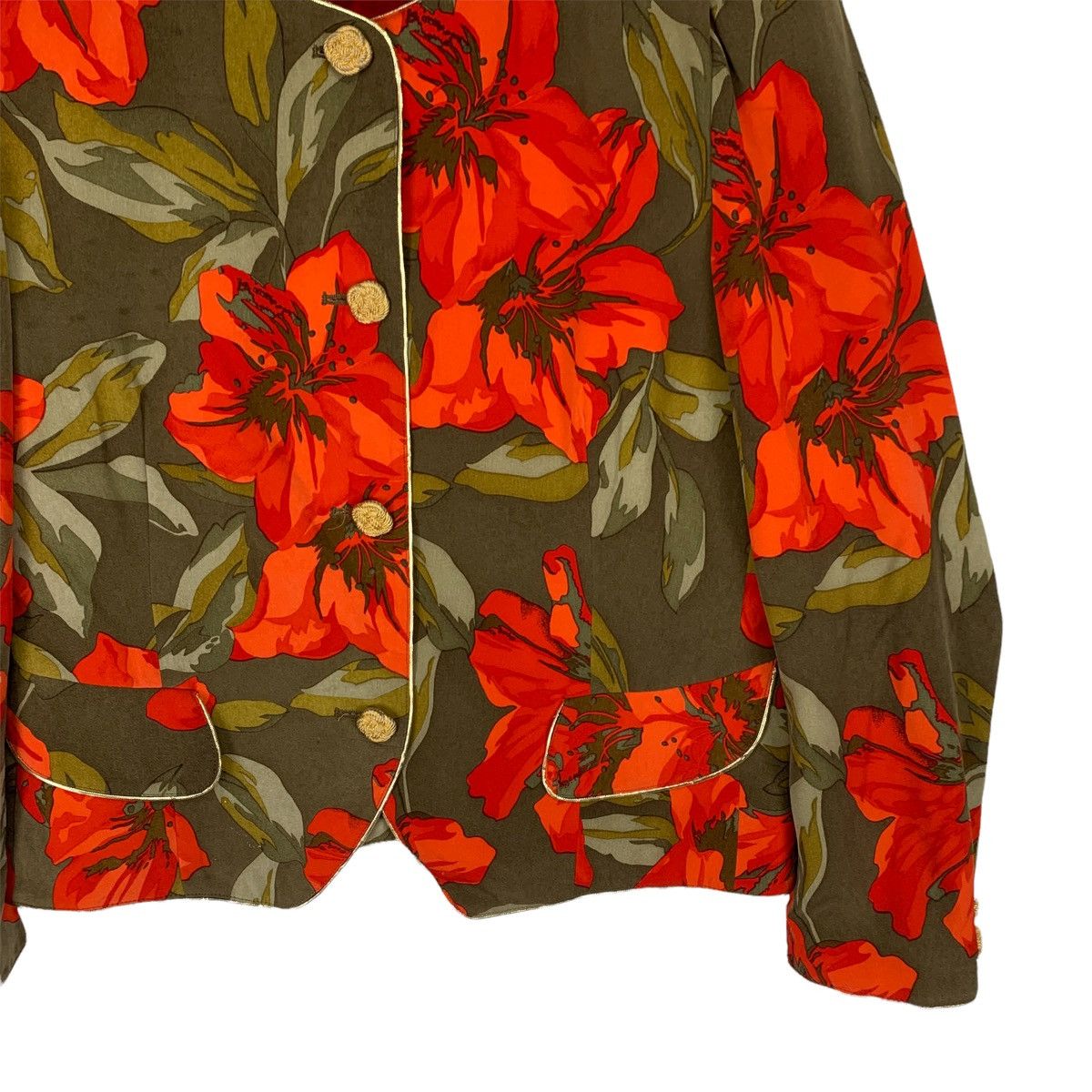 Japanese Brand GK Japan Full Print Flowers Button Shirt Size M / US 6-8 / IT 42-44 - 3 Thumbnail