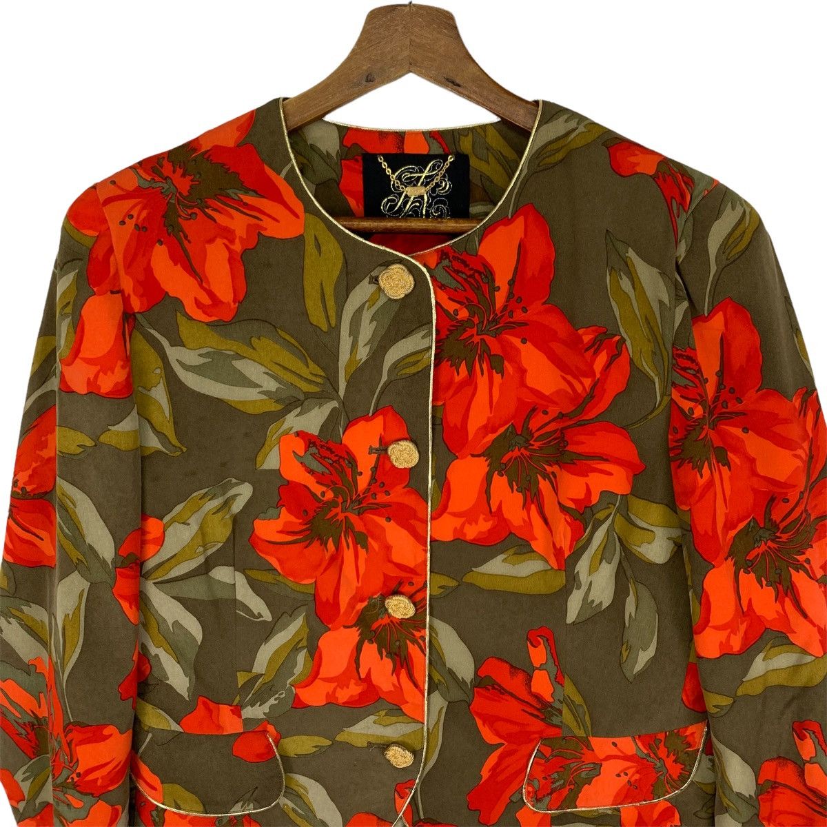 Japanese Brand GK Japan Full Print Flowers Button Shirt Size M / US 6-8 / IT 42-44 - 2 Thumbnail
