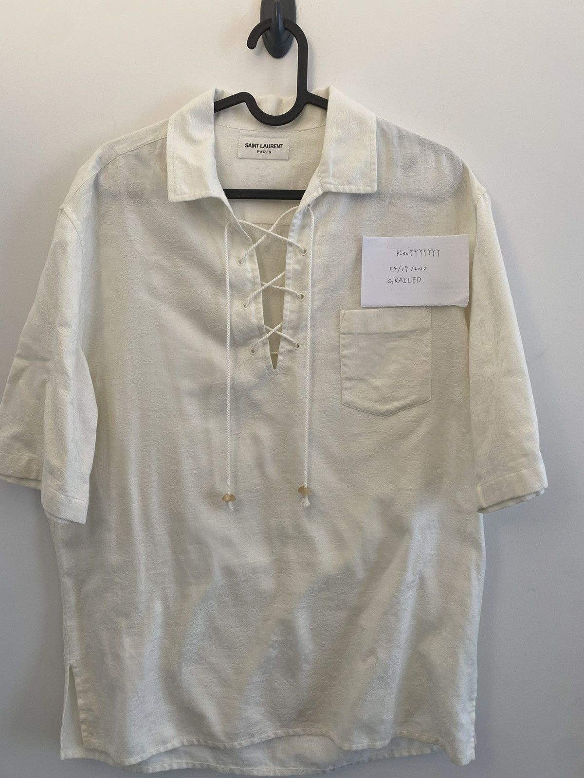 Saint Laurent Paris Saint Laurent Paris 19ss Embroidered Tunic Shirt Size US M / EU 48-50 / 2 - 7 Thumbnail