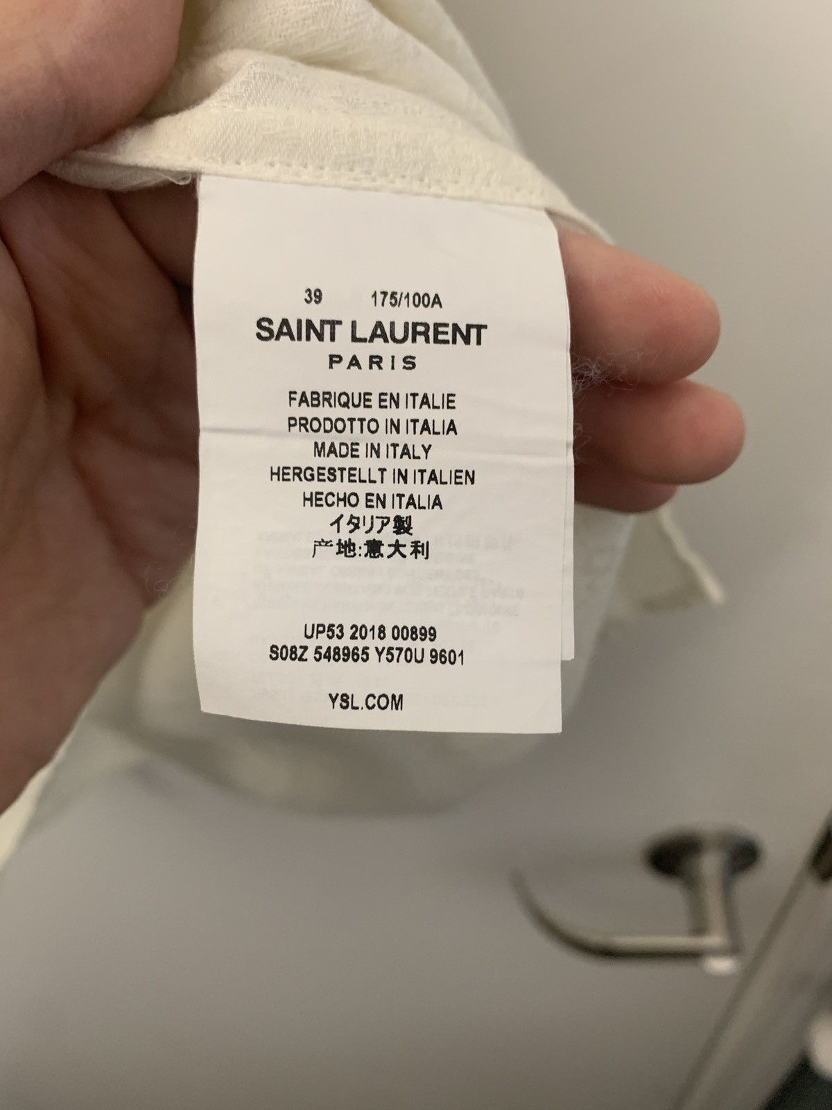 Saint Laurent Paris Saint Laurent Paris 19ss Embroidered Tunic Shirt Size US M / EU 48-50 / 2 - 6 Thumbnail