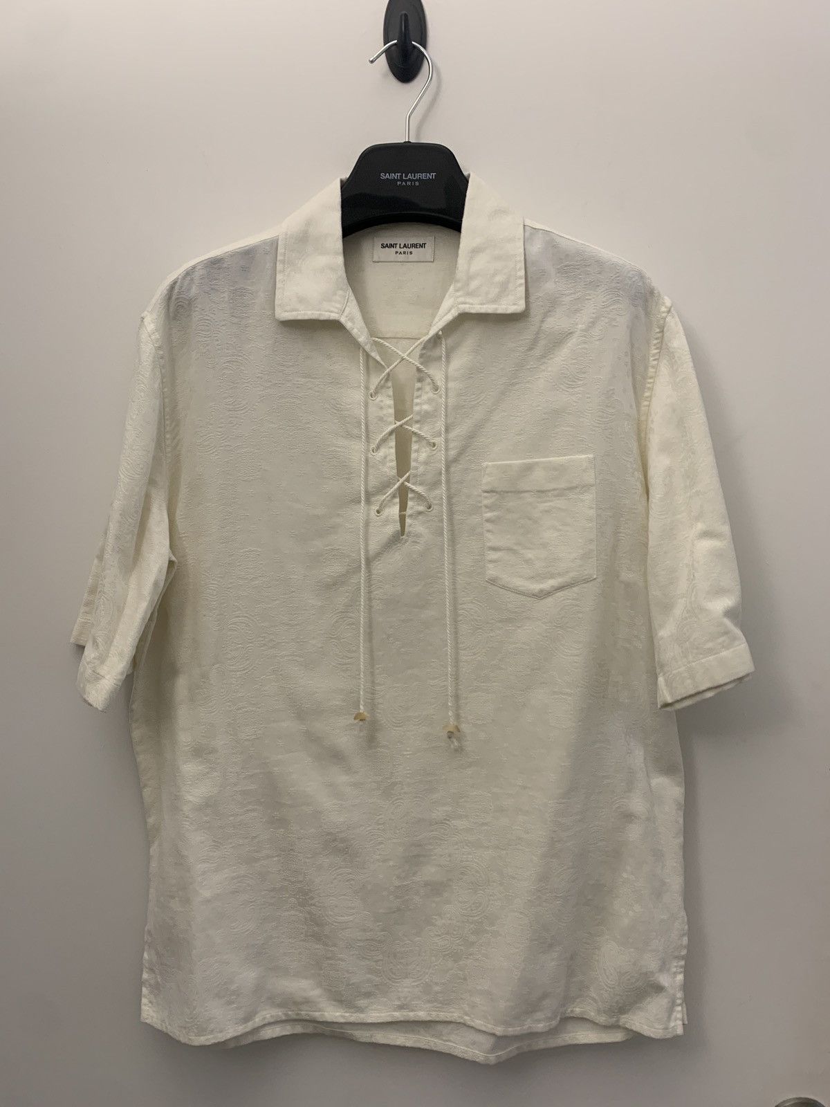 Saint Laurent Paris Saint Laurent Paris 19ss Embroidered Tunic Shirt Size US M / EU 48-50 / 2 - 2 Thumbnail