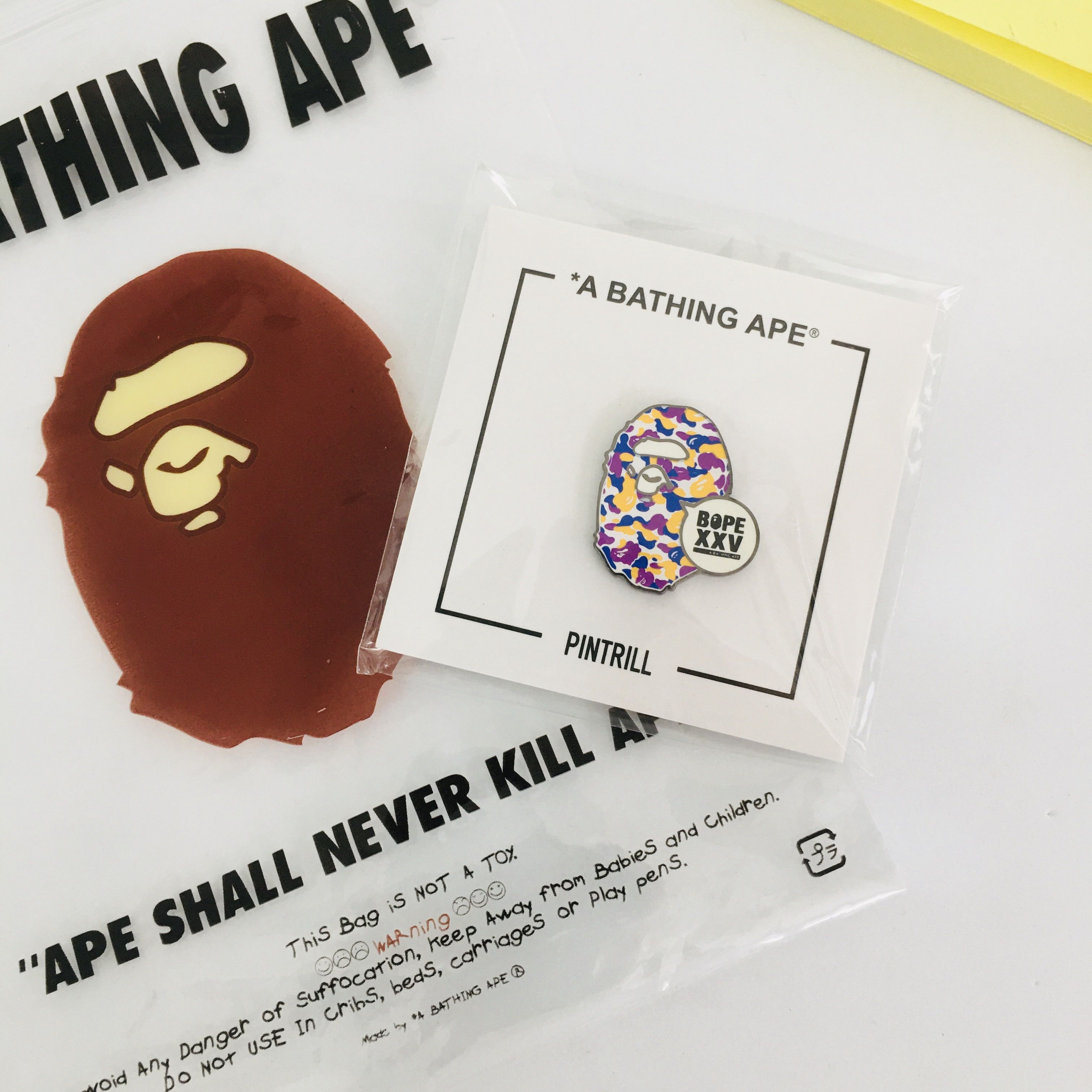 Bape Pintrill Bape Pin LA Grailed