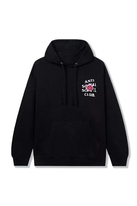 anti social social club zen out black hoodie