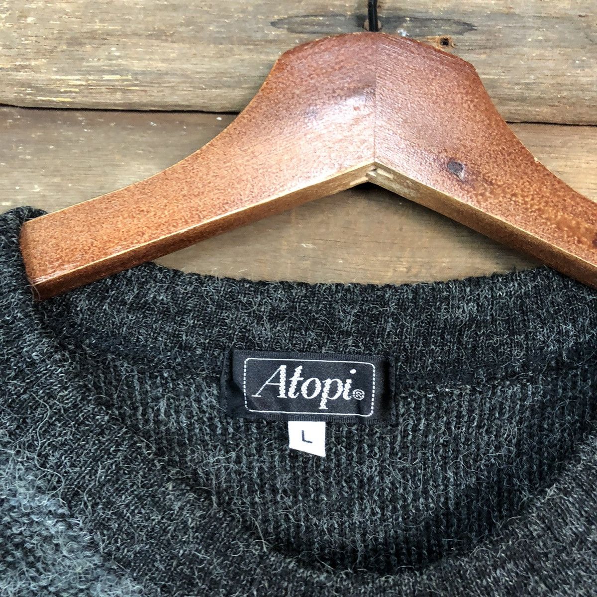 Japanese Brand Atopi Black mohair vintage Knitwear #010 Size US M / EU 48-50 / 2 - 8 Thumbnail