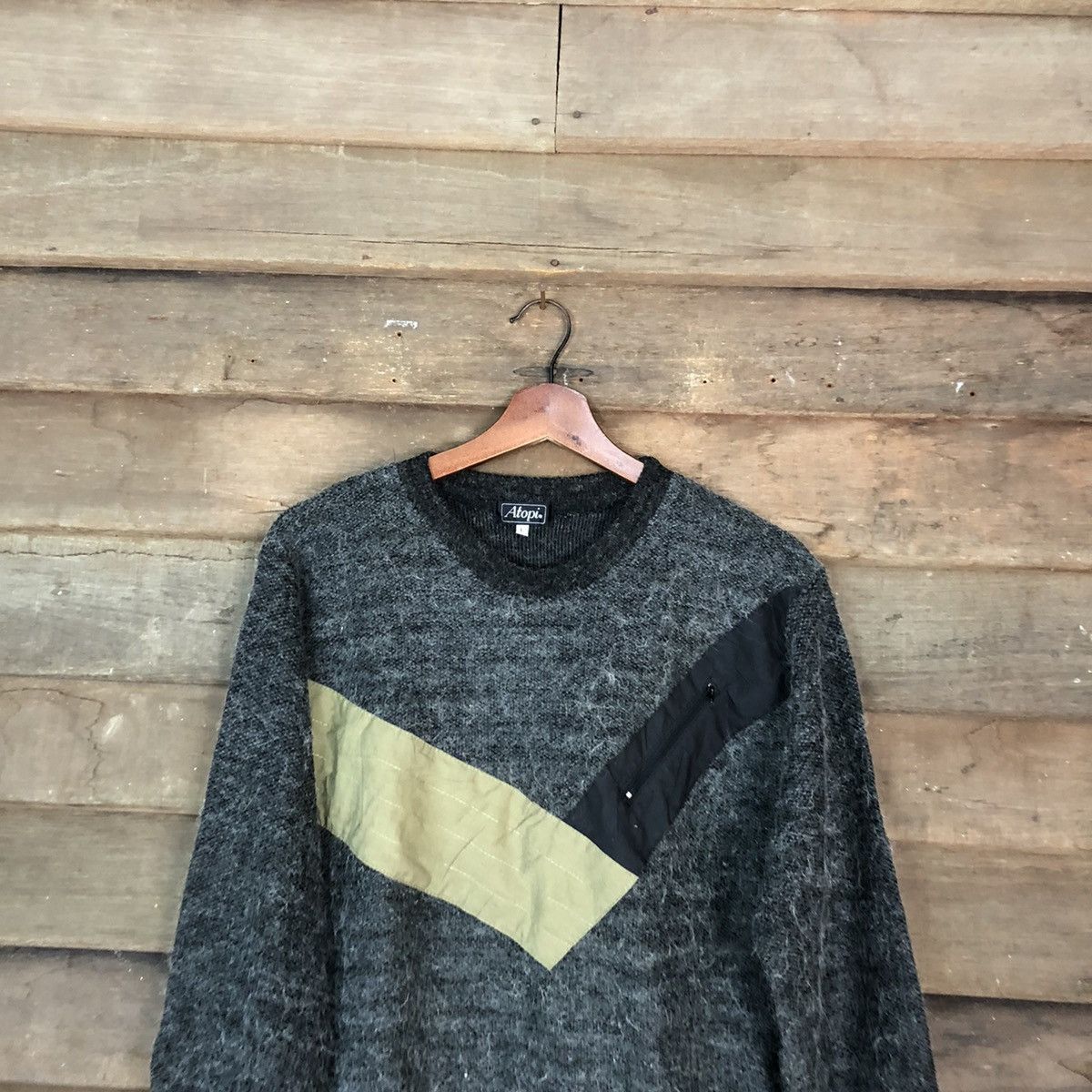 Japanese Brand Atopi Black mohair vintage Knitwear #010 Size US M / EU 48-50 / 2 - 2 Thumbnail