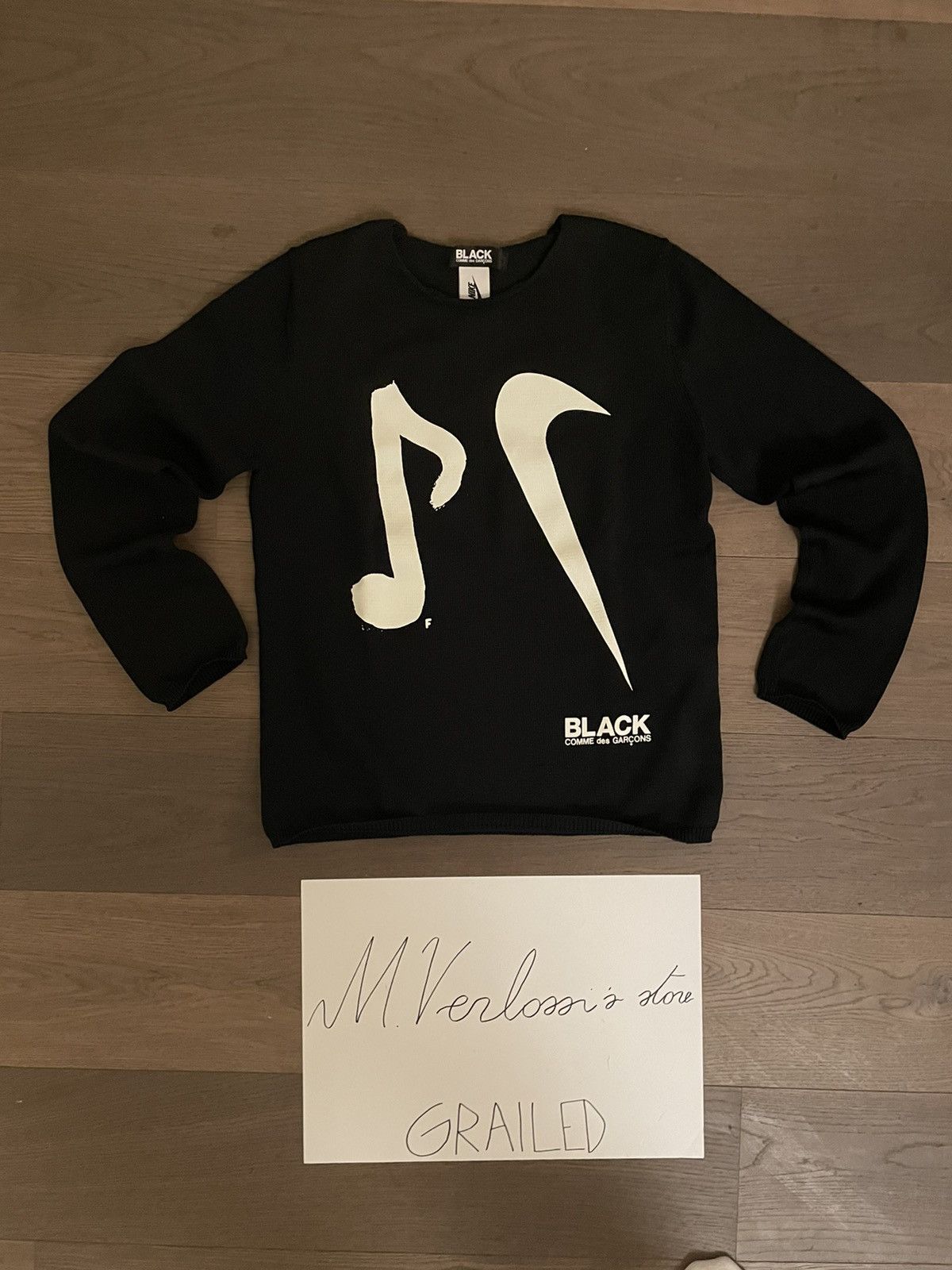 Commes des Garçon x Nike printed long sleeve sweater