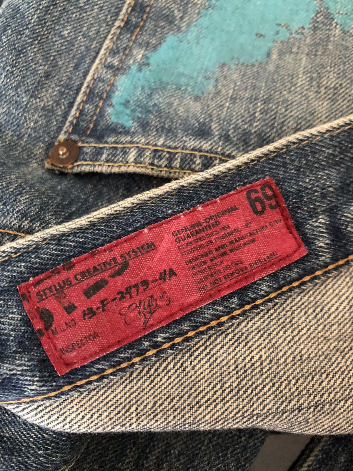 Vintage E2 Denim Japan Erratic Essence Painter Denim Jeans Size US 34 / EU 50 - 19 Thumbnail
