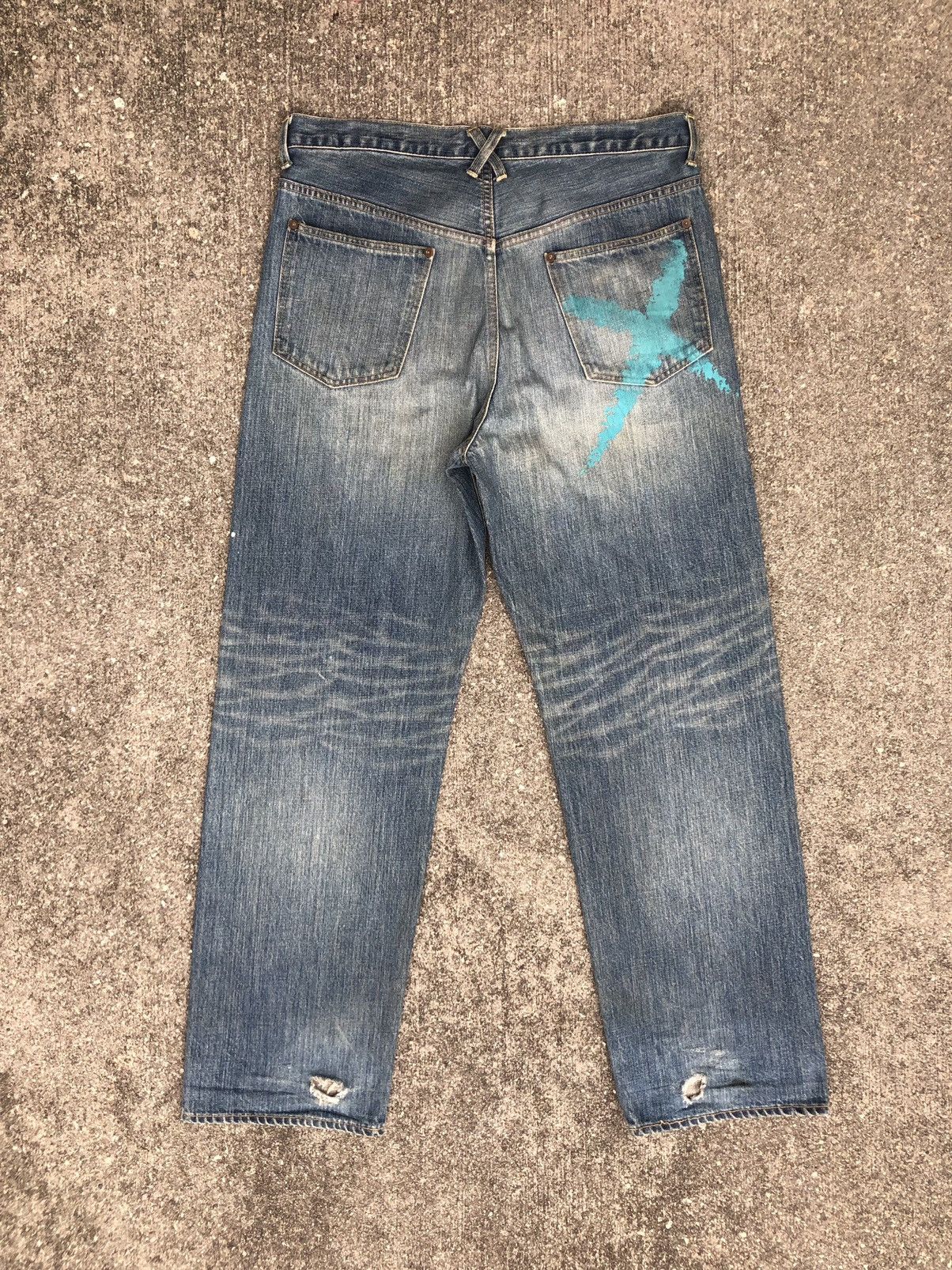 Vintage E2 Denim Japan Erratic Essence Painter Denim Jeans Size US 34 / EU 50 - 2 Thumbnail
