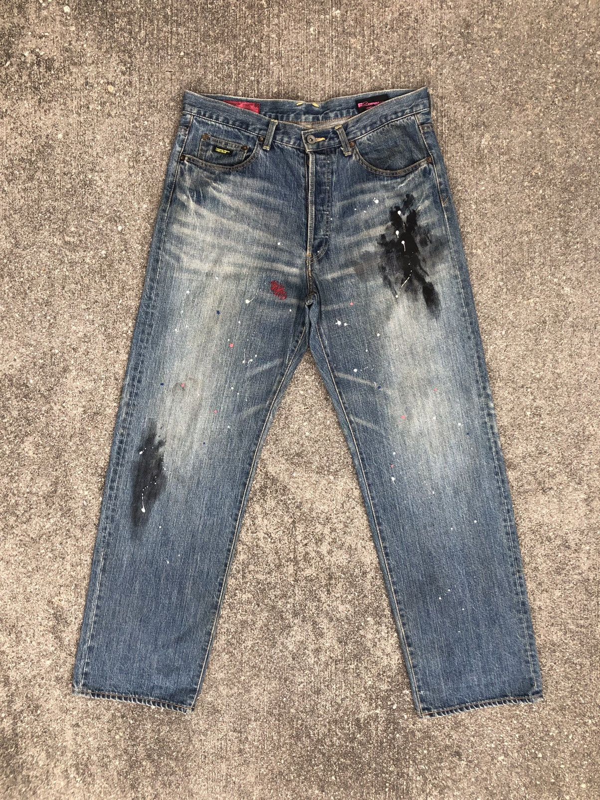 Vintage E2 Denim Japan Erratic Essence Painter Denim Jeans Size US 34 / EU 50 - 1 Thumbnail