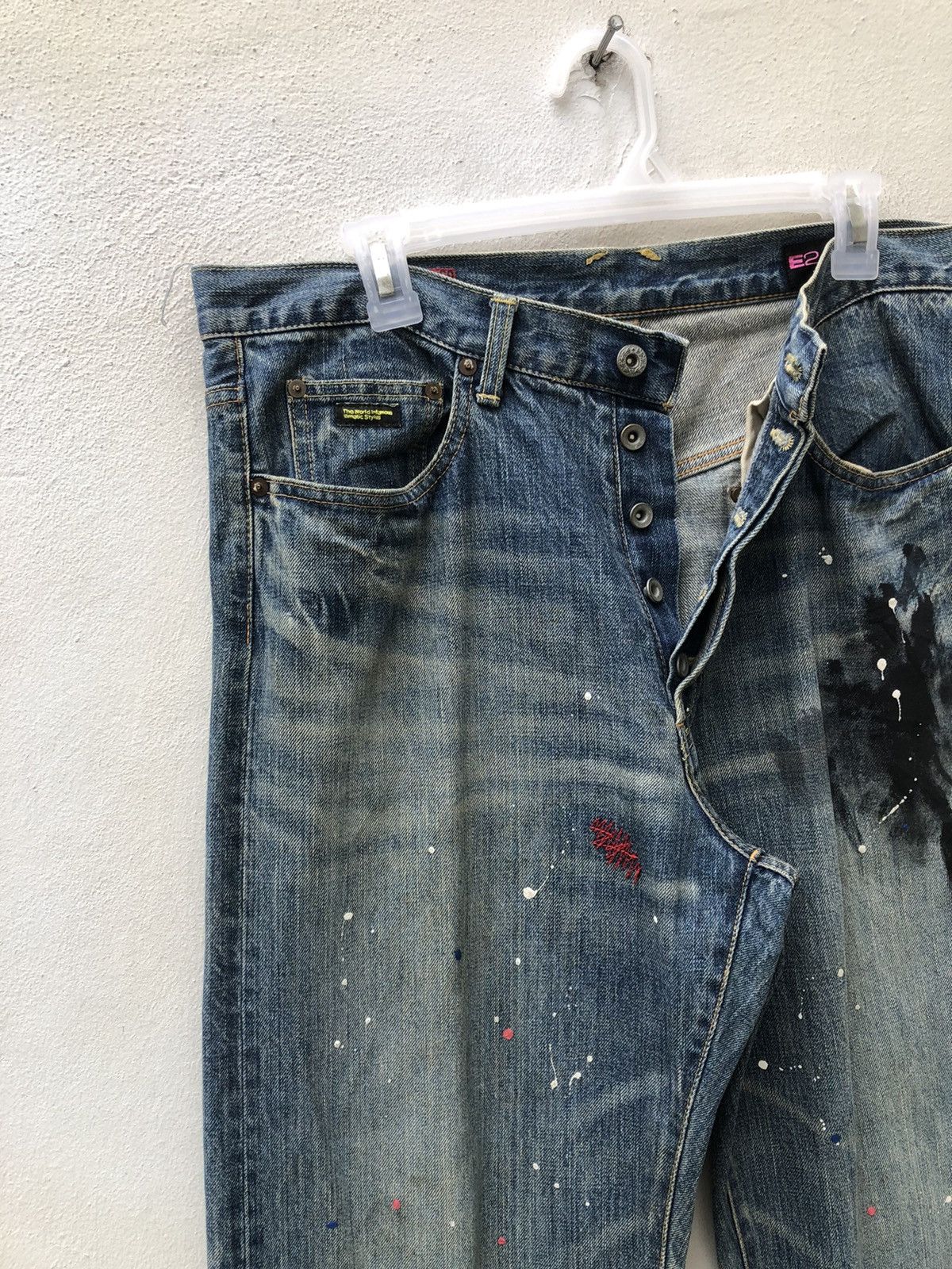 Vintage E2 Denim Japan Erratic Essence Painter Denim Jeans Size US 34 / EU 50 - 5 Thumbnail
