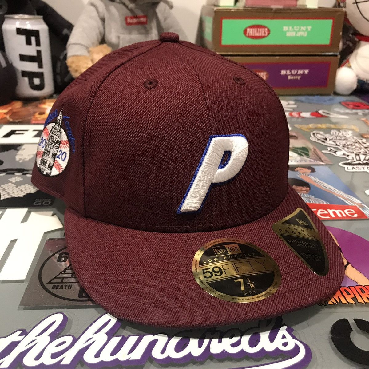 Palace Palace New Era London Hat Burgundy 7 1/8 New!! | Grailed