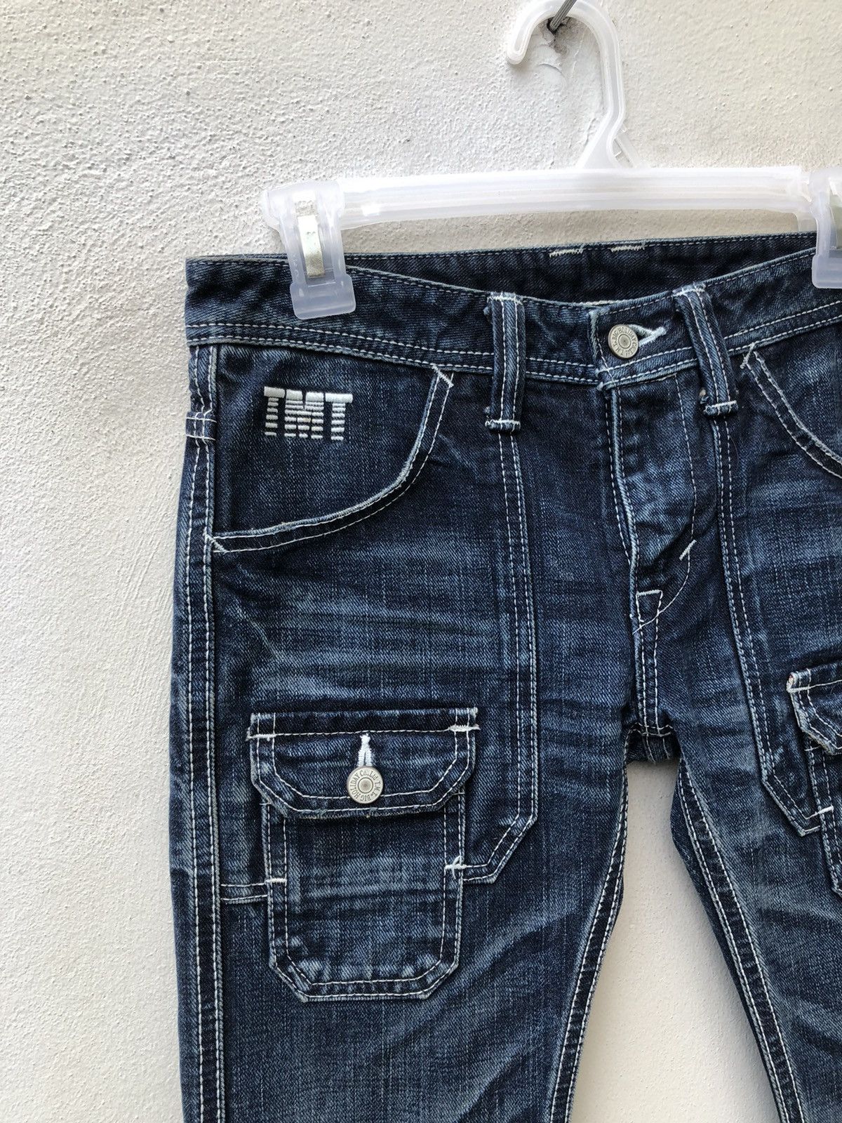 TMT T.M.T. Japan Distressed Denim Bush Pant Flare Jeans Size US 28 / EU 44 - 4 Thumbnail