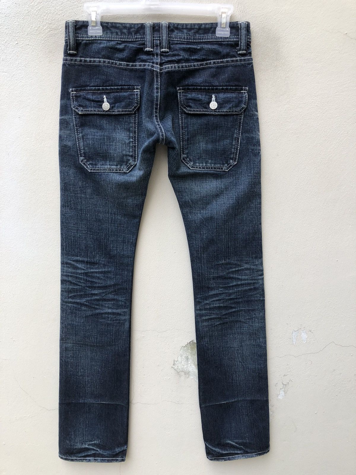 TMT T.M.T. Japan Distressed Denim Bush Pant Flare Jeans Size US 28 / EU 44 - 11 Thumbnail