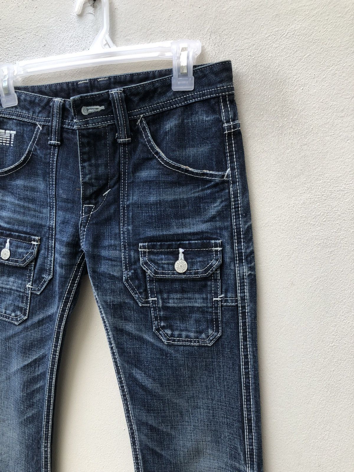 TMT T.M.T. Japan Distressed Denim Bush Pant Flare Jeans Size US 28 / EU 44 - 8 Thumbnail