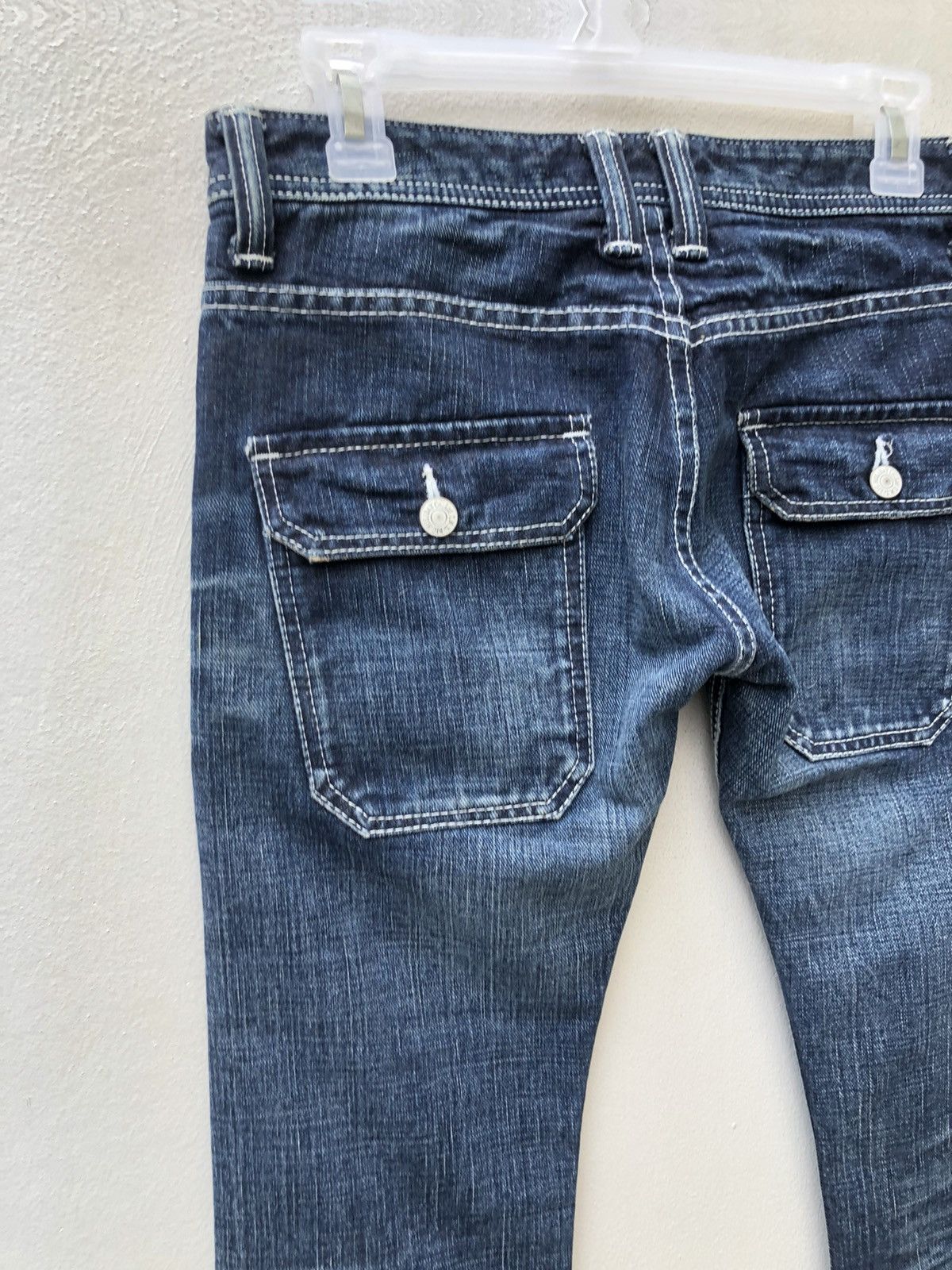 TMT T.M.T. Japan Distressed Denim Bush Pant Flare Jeans Size US 28 / EU 44 - 12 Thumbnail