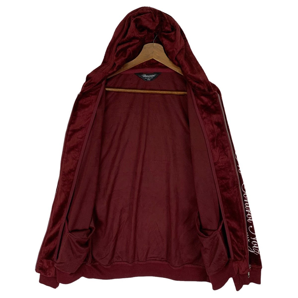 Seditionaries Beaumere Aristocratic Spellout Velvet Hoodie Zipper Jacket Size US L / EU 52-54 / 3 - 5 Thumbnail