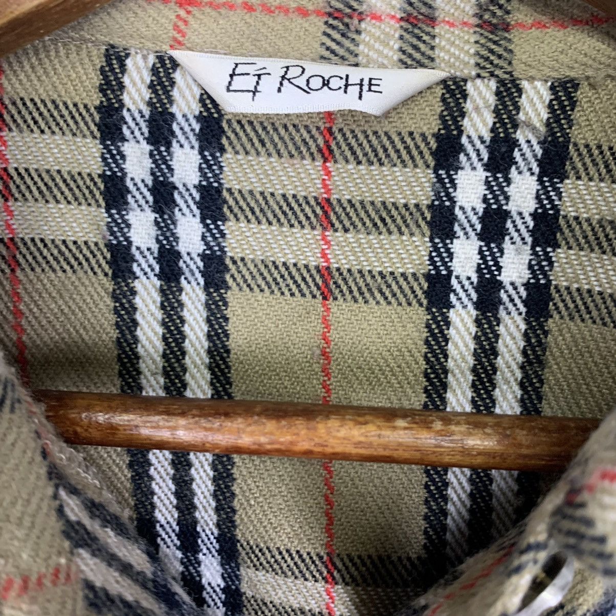Japanese Brand Vintage Et Roche Like Burberry Nova Check Button Flannel Size US M / EU 48-50 / 2 - 5 Thumbnail