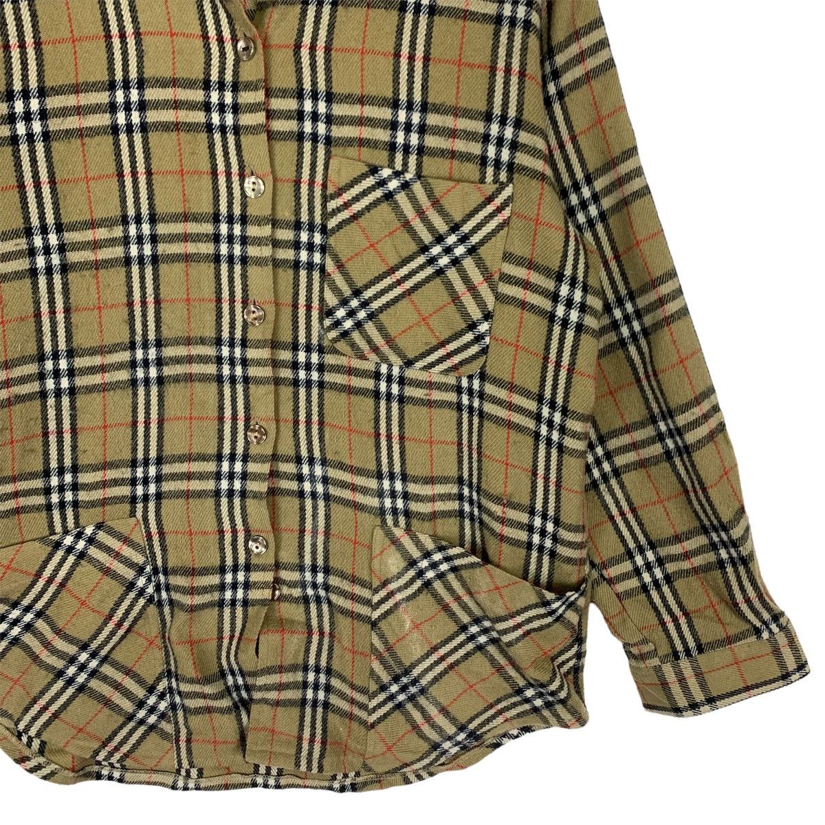 Japanese Brand Vintage Et Roche Like Burberry Nova Check Button Flannel Size US M / EU 48-50 / 2 - 3 Thumbnail