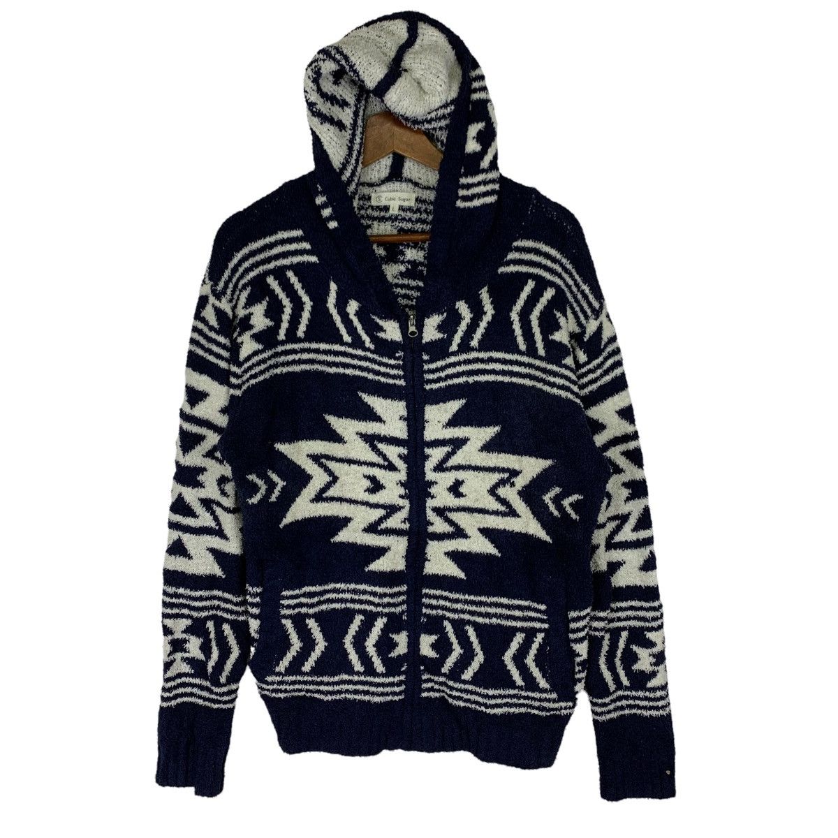 Homespun Knitwear Cubic Sugar Hoodie Native Bandana Knitwear Sweater Size US L / EU 52-54 / 3 - 1 Thumbnail
