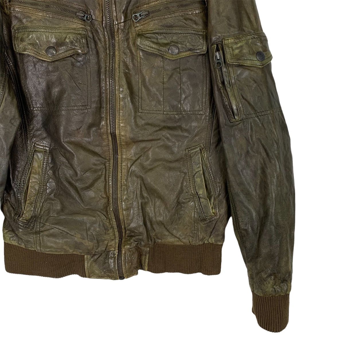 Genuine Leather Vintage Zara Young Varsity Bomber Leather Jacket Size US M / EU 48-50 / 2 - 3 Thumbnail