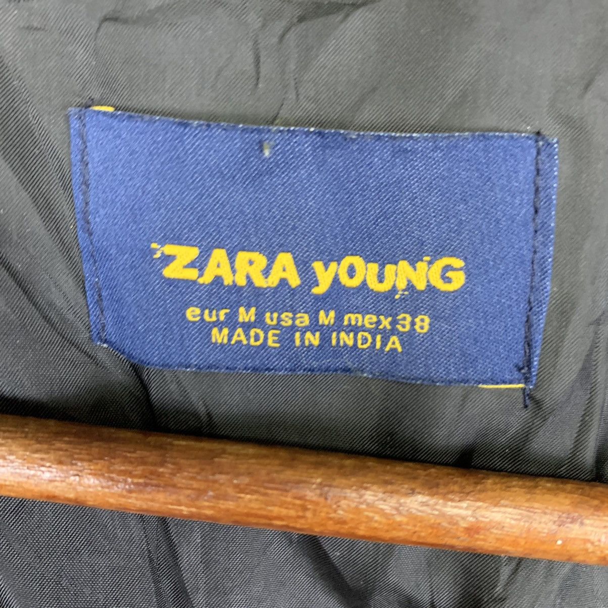 Genuine Leather Vintage Zara Young Varsity Bomber Leather Jacket Size US M / EU 48-50 / 2 - 7 Thumbnail
