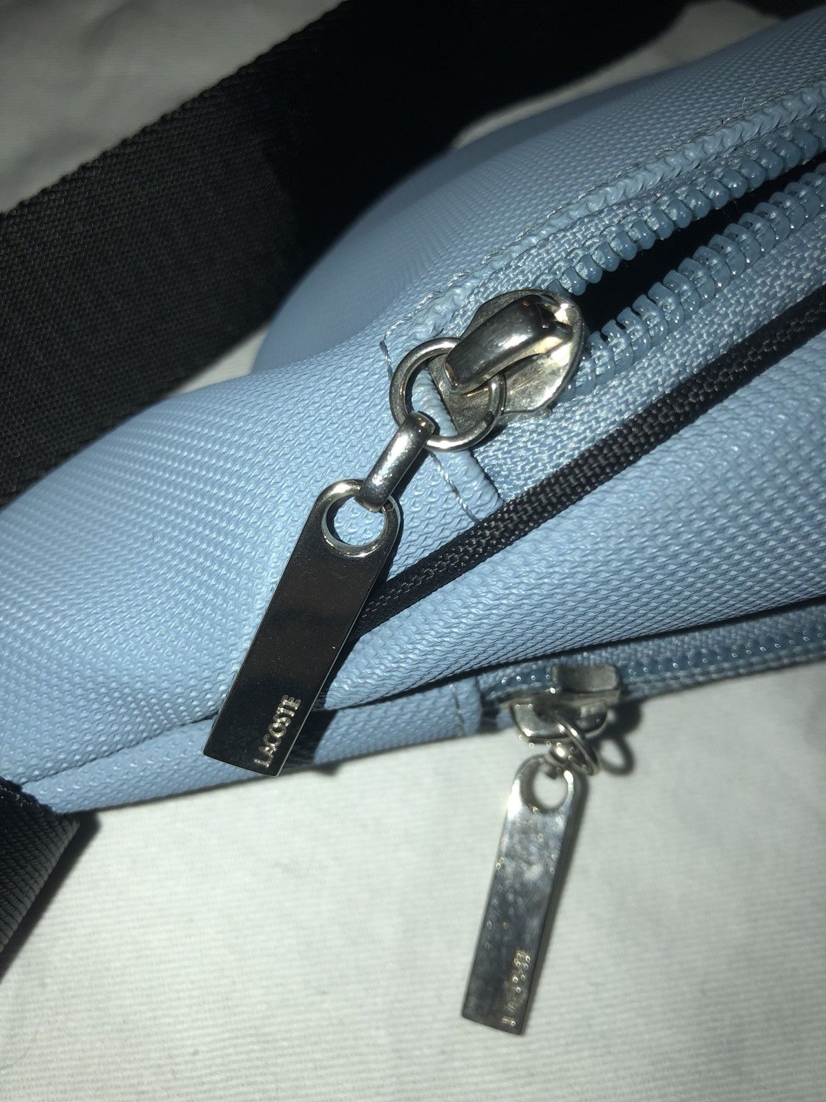 Lacoste Lacoste Fanny Pack Waist Sling Bag Vintage Light Blue Size ONE SIZE - 10 Thumbnail